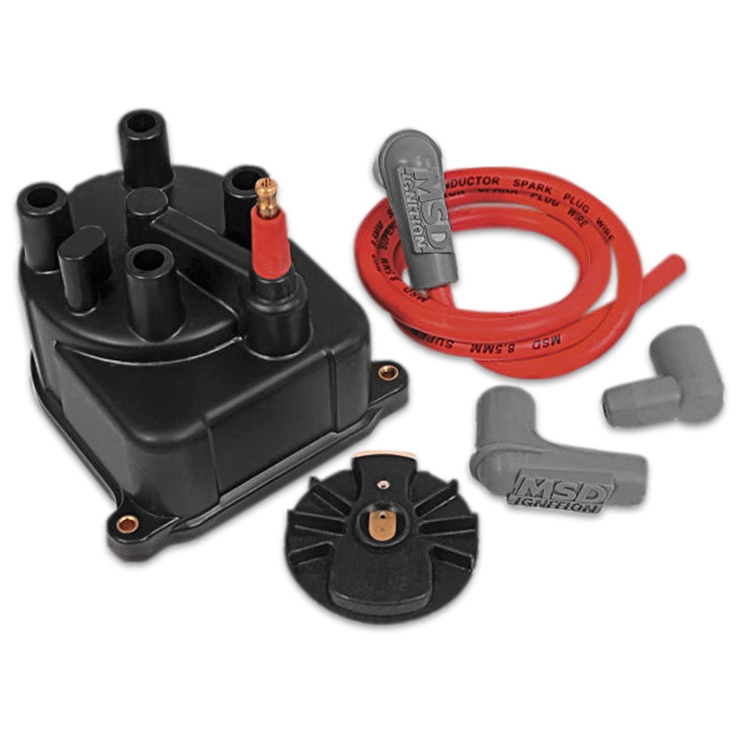 Msd 82923 Modified Distributor Cap And Rotor Black