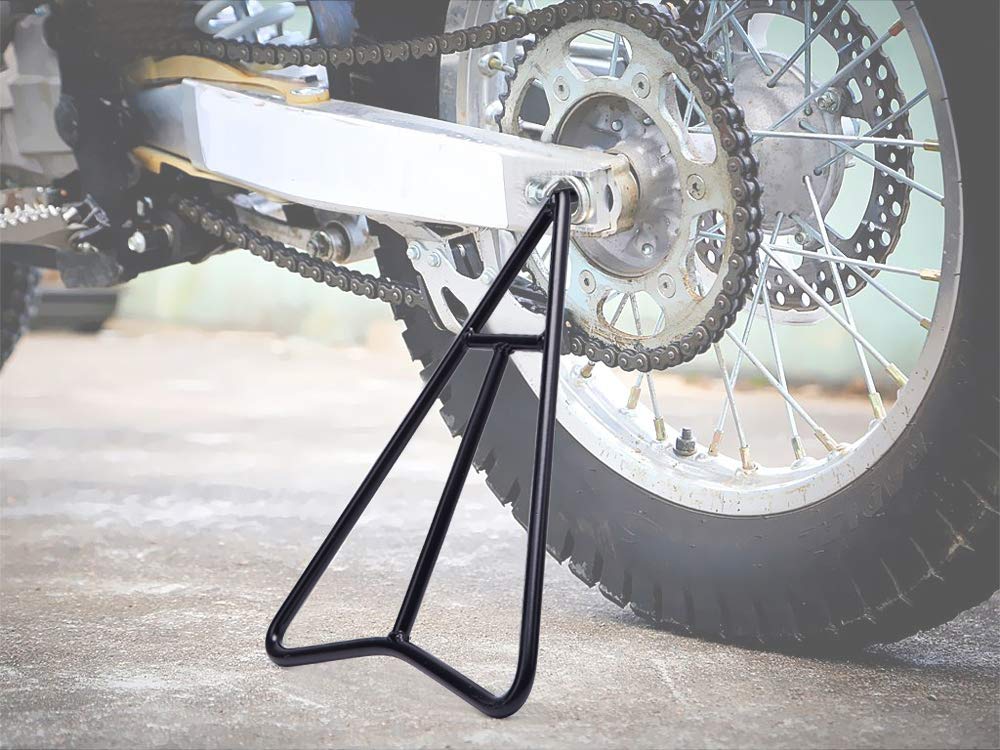 Eapele Triangle Stand for Dirt Bike, T-shaped Central Support for Greater Bearing Capacity, Solid Steel Structure with Black Pow