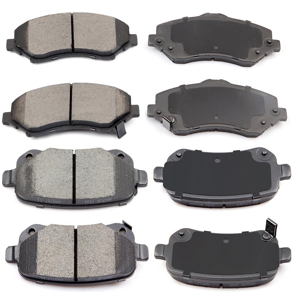 Eccpp D1273-8389 D1326-8438 Front & Rear Ceramic Disc Brake Pad Set Fit For Chrysler Town & Country 2008-2012,For Dodge Grand Ca
