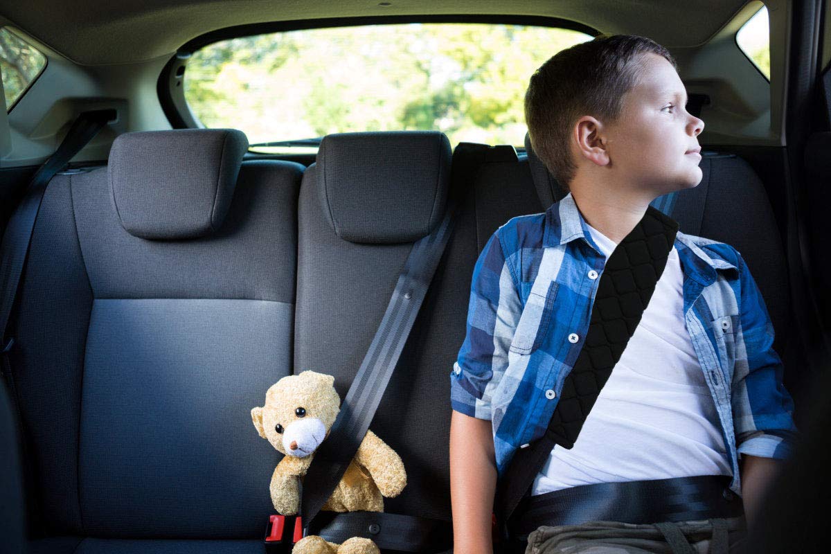 MIRKOO Car Seat Belt Cover Pad, 4-Pack Soft Car Safety Seat Belt Strap Shoulder Pad for Adults and Children, Suitable for Car Se