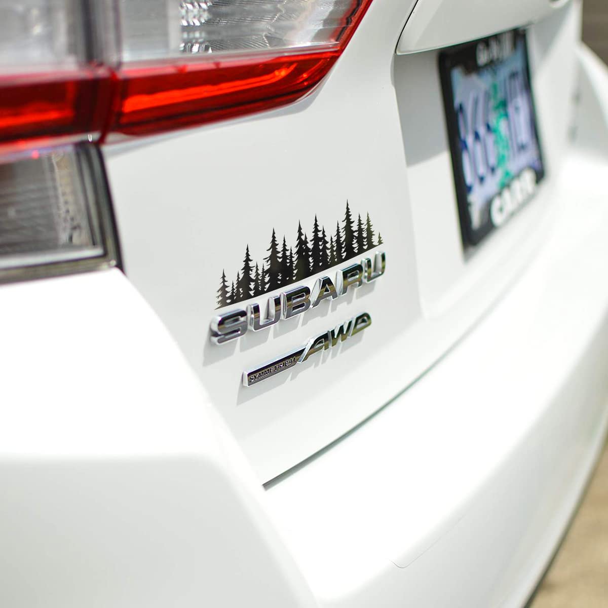 Pine Tree Forest Stickers For Car, 7 Inch Premium Graphic Auto Body Decals, Forest Logo Badge Diy Stickers For Trunk Tailgate Em