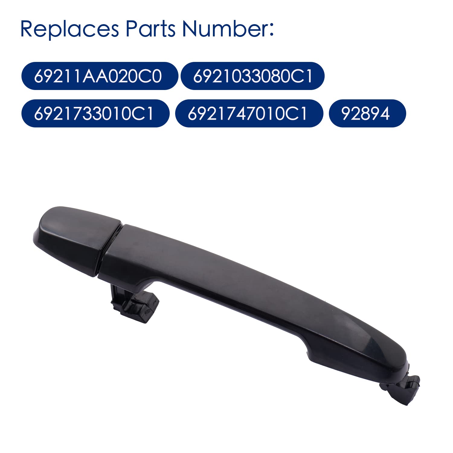 Lcyolada Rear Driver & Passenger Side Door Handle for 03-13 Toyota Corolla, RAV4/Highlander, Pontiac Vibe, 02-06 Camry, Without