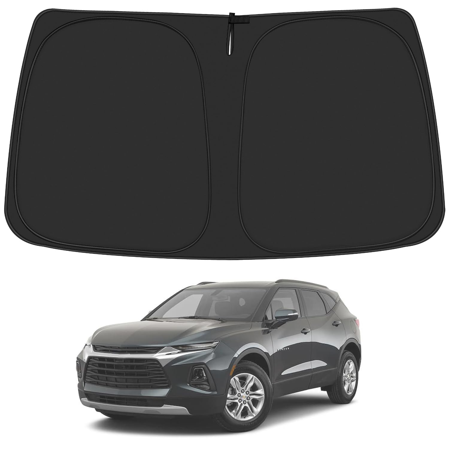 ULROLIT Windshield Sun Shade for 2019-2024 Chevy Blazer Accessories, Foldable Window Sunshade Sun Visor Protector, Front Windshi