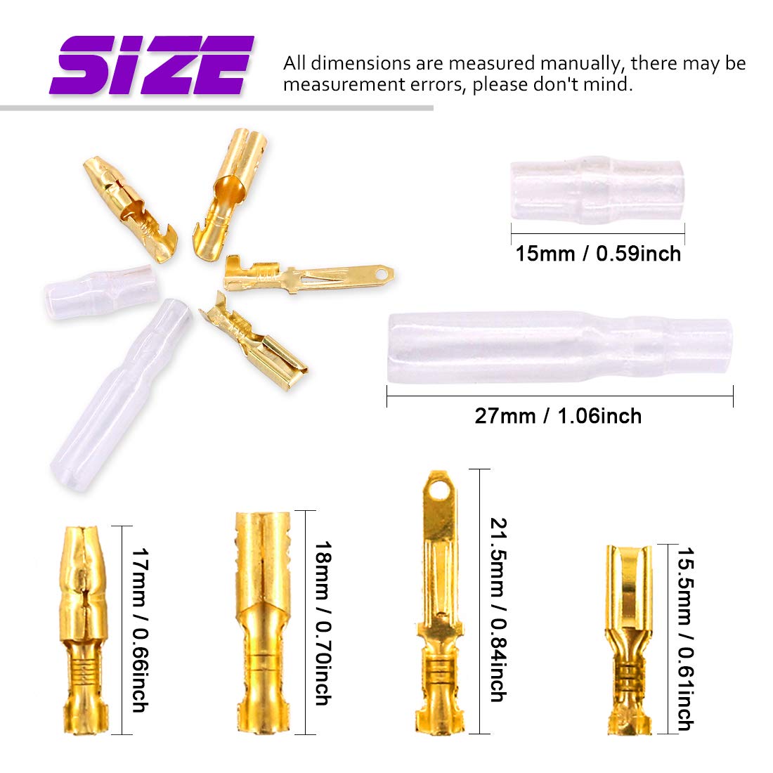 Swpeet 700Pcs Automotive Electrical Wire Connectors Kit, 2.8mm 2 3 4 6 9 Pin Automotive Electrical Wire Connectors Pin Header Cr