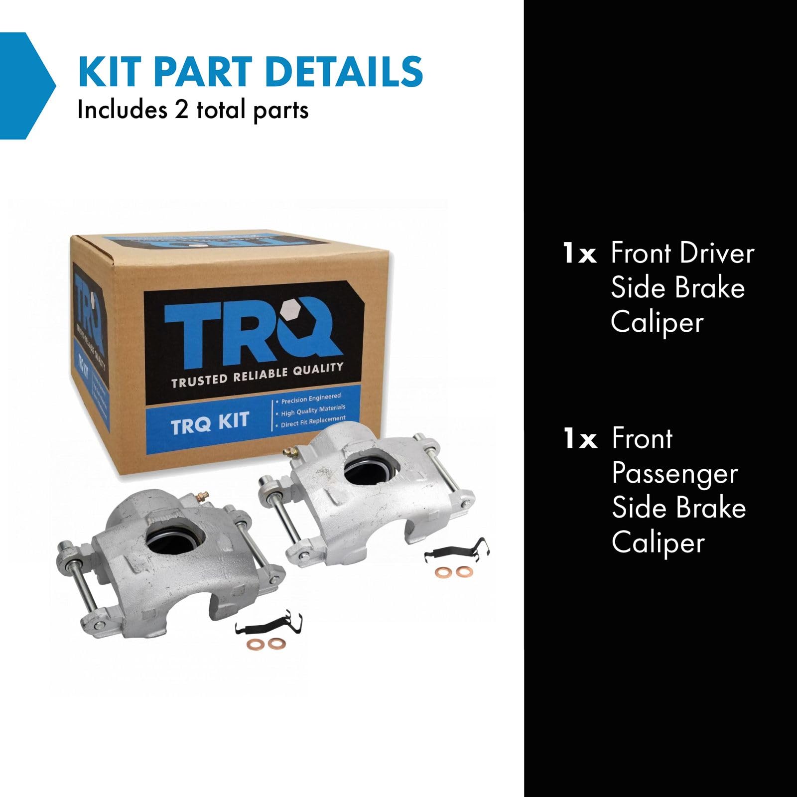 Trq Front Brake Caliper Set Compatible With 78-96 Buick Cadillac 78-02 Chevrolet 79-02 Gmc 78-89 Oldsmobile 78-87 Pontiac