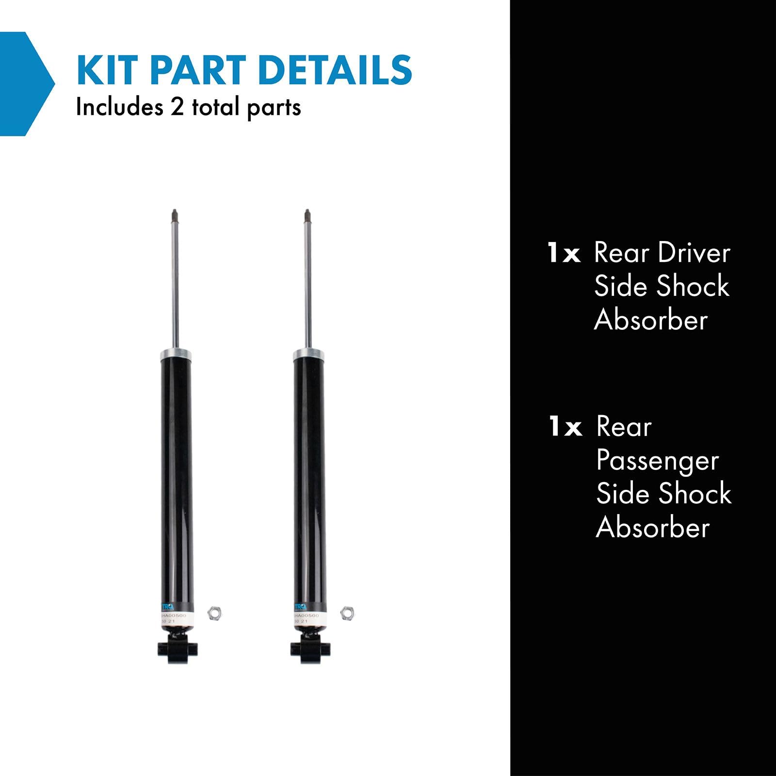Trq Rear Shock Absorber Set Compatible With 2014-2016 Mercedes-Benz E250 2010-2016 E350 2014-2015 E400 2012-2014 E550
