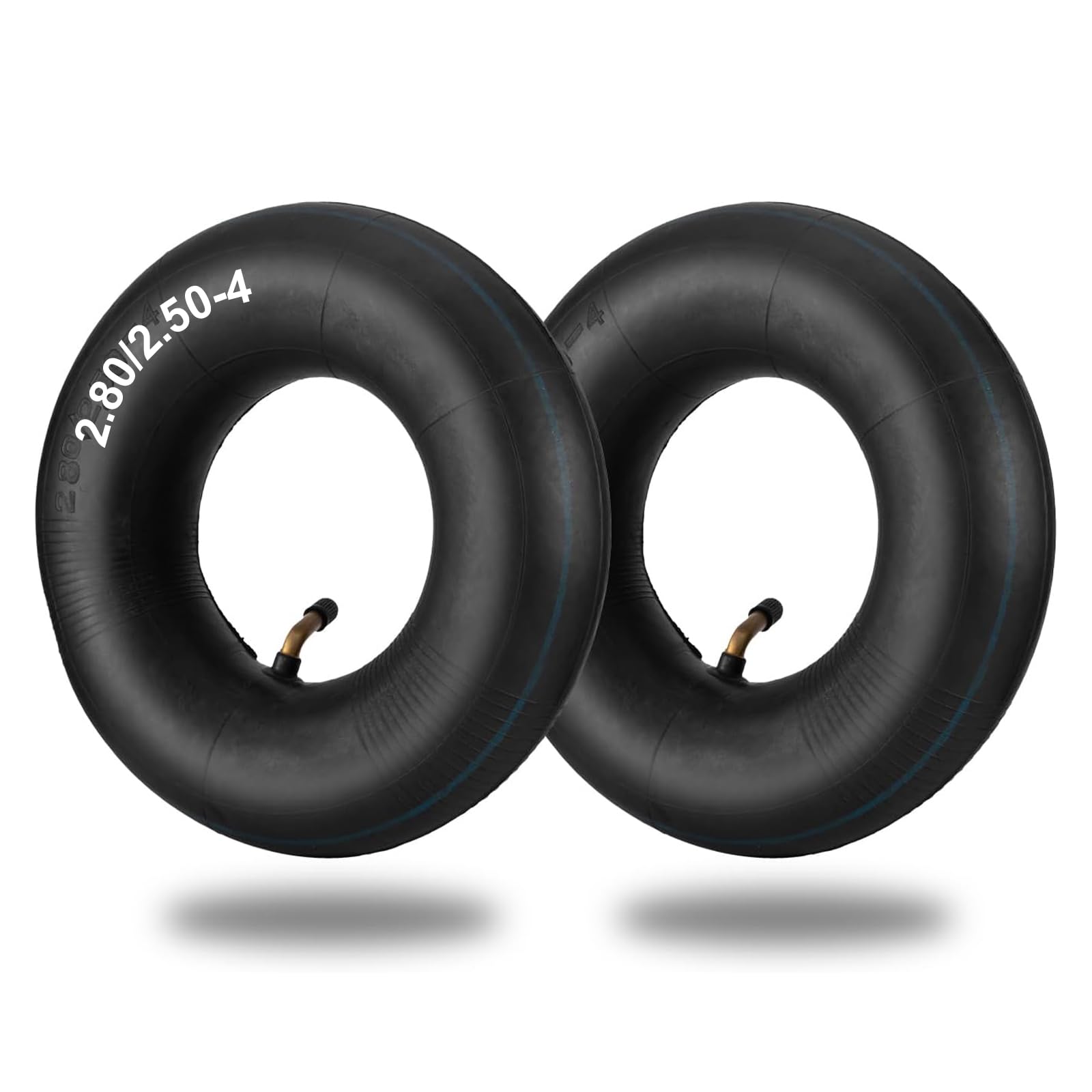 2.80/2.50-4'' Inner Tubes, 2 Pack Heavy Duty 2.80 2.50-4/280/250-4 Replacement Tire Inner Tube With Bent Valve For Scooters, Han