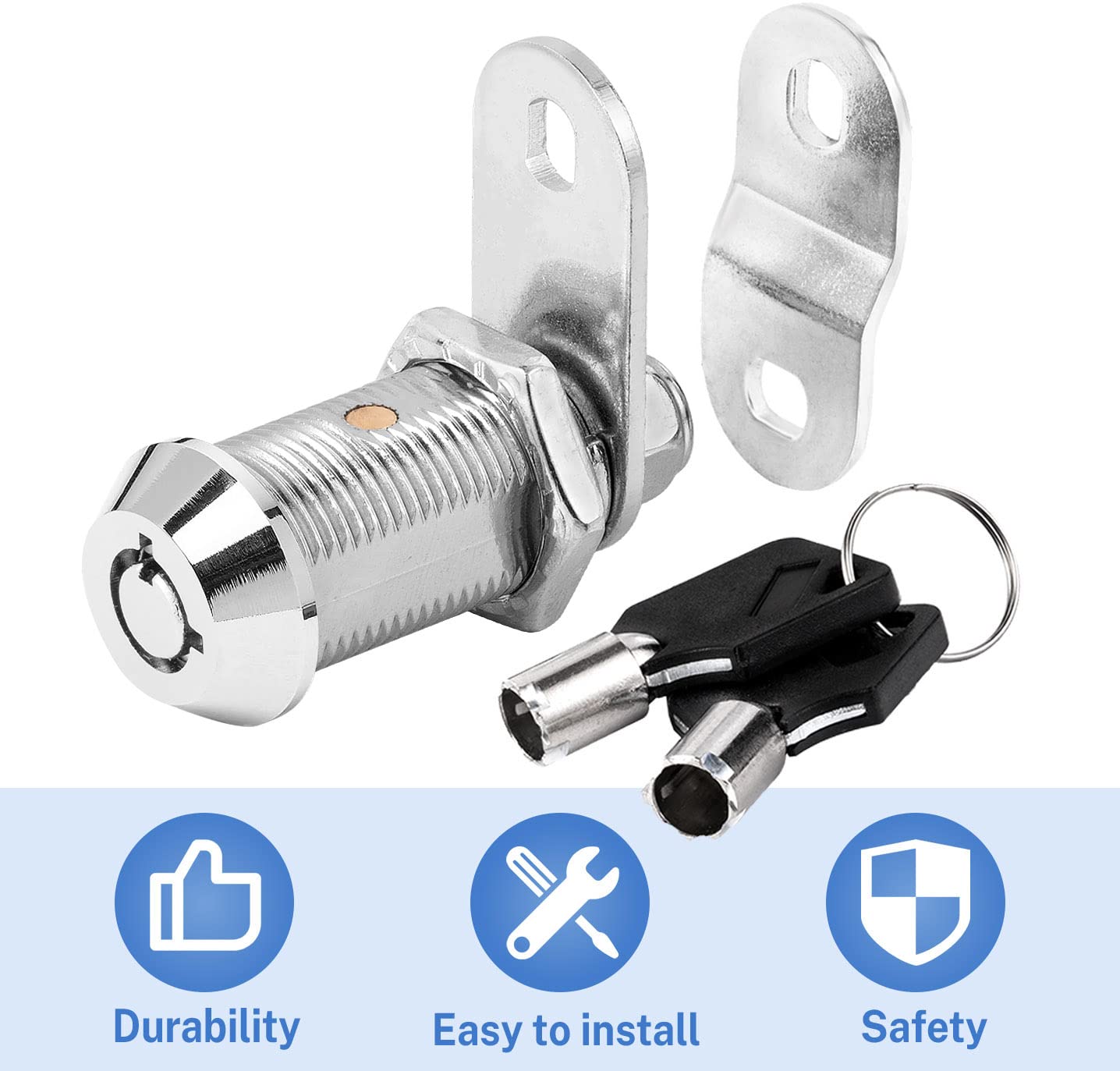 Sissinda Cam Lock Rv Storage Locks Keyed Alike,1-1/8'' Fits On 7/8'' Max Door Thickness, Rv Locks For Compartment Door, Camper,