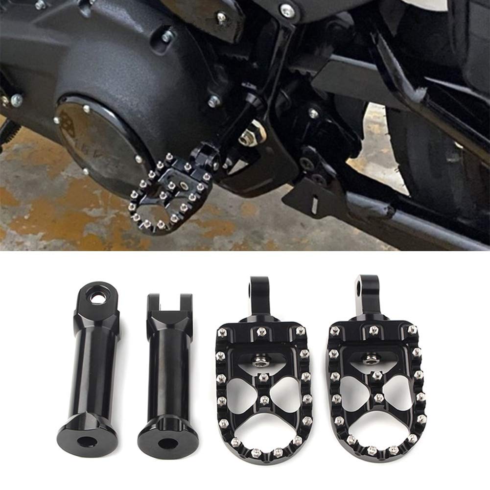 Newsmarts Black Rear Passenger Foot Pegs Footrest W/Bracket Assembly For Harley Softail Street Bob 2018-2020