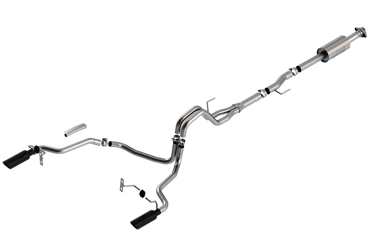 Borla 140863Bc Cat-Back For '21-'23 F-150 2.7L/3.5L At 2&4Wd Crew Cab 5' 7' Bed/Ext. Cab 6' 7' Bed Exc. 3.5L P.B., Tremor, & Black Appear. Adapt. 60556 Crew Cab (6' 7') Bed. 60564 Ext. Cab (8' 2') Bed