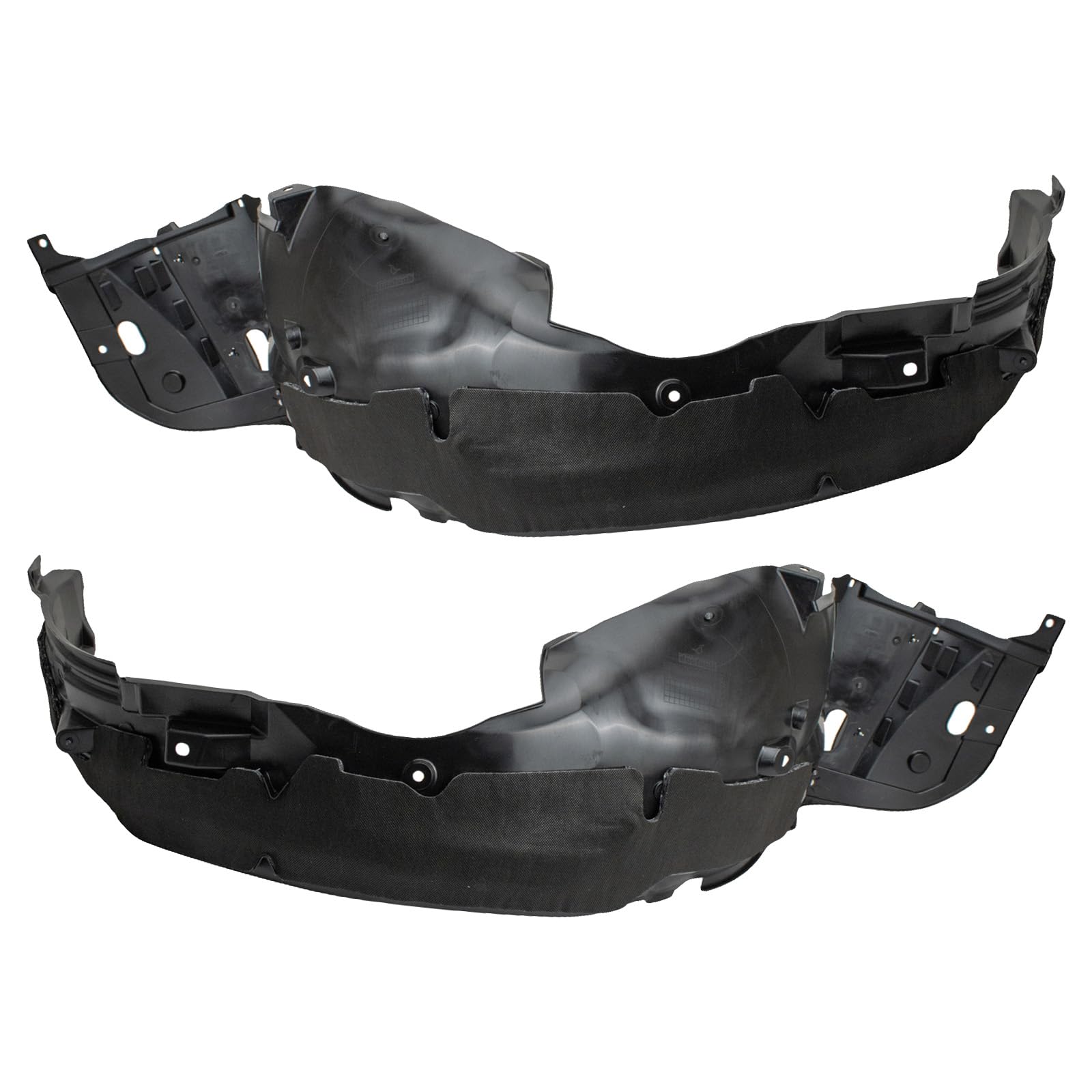 Trq Front Inner Fender Liner Set Compatible With 2016-2017 Honda Accord Ho1248157 Ho1249157
