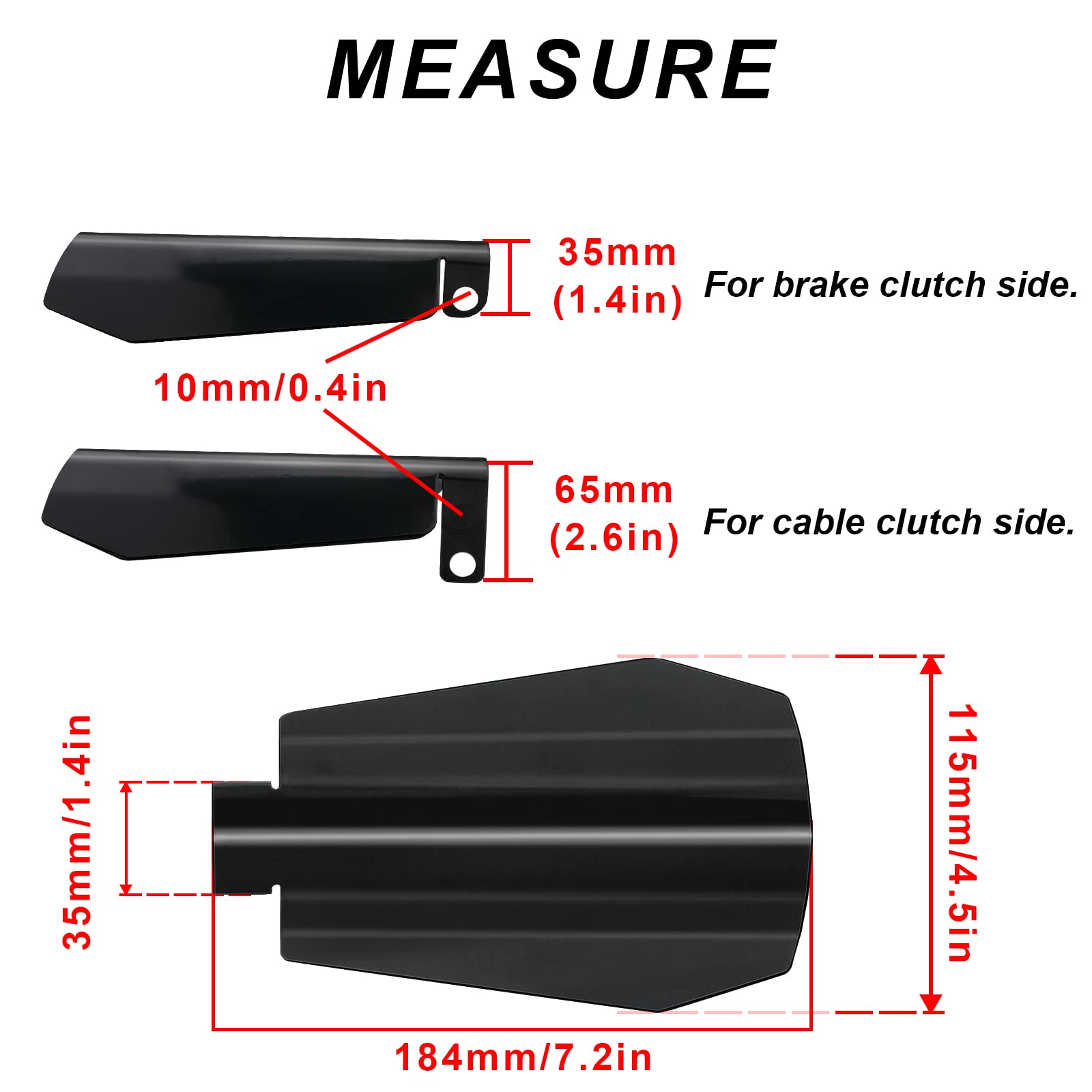 StarknightMT Motorcycle Handguards Black Coffin Cut Stainless Steel Hand Guards Compatible With 2006-2022 Touring Models Road Gl