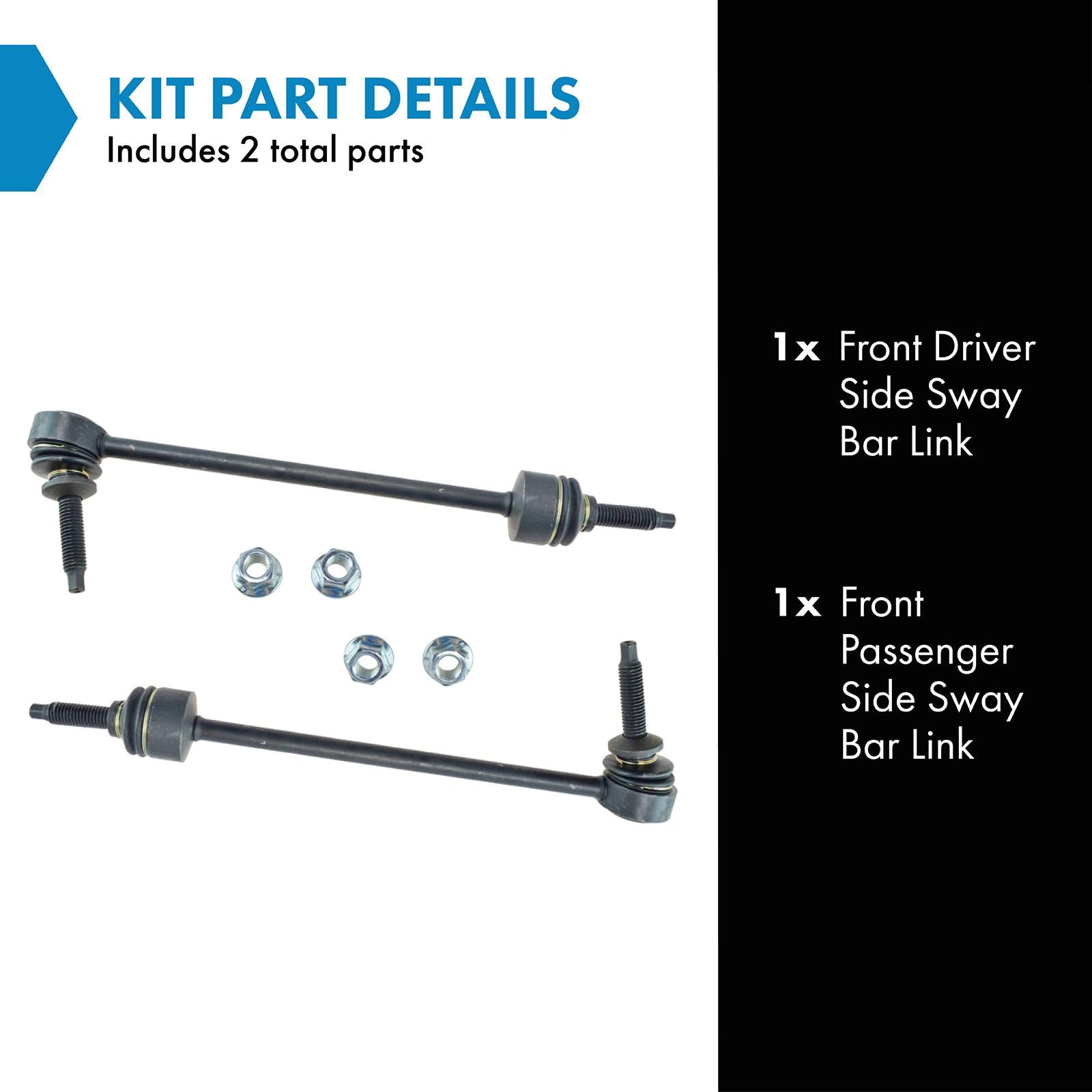 Trq Front Sway Bar Stabilizer Link Set Compatible With 2010-2014 Ford F-150