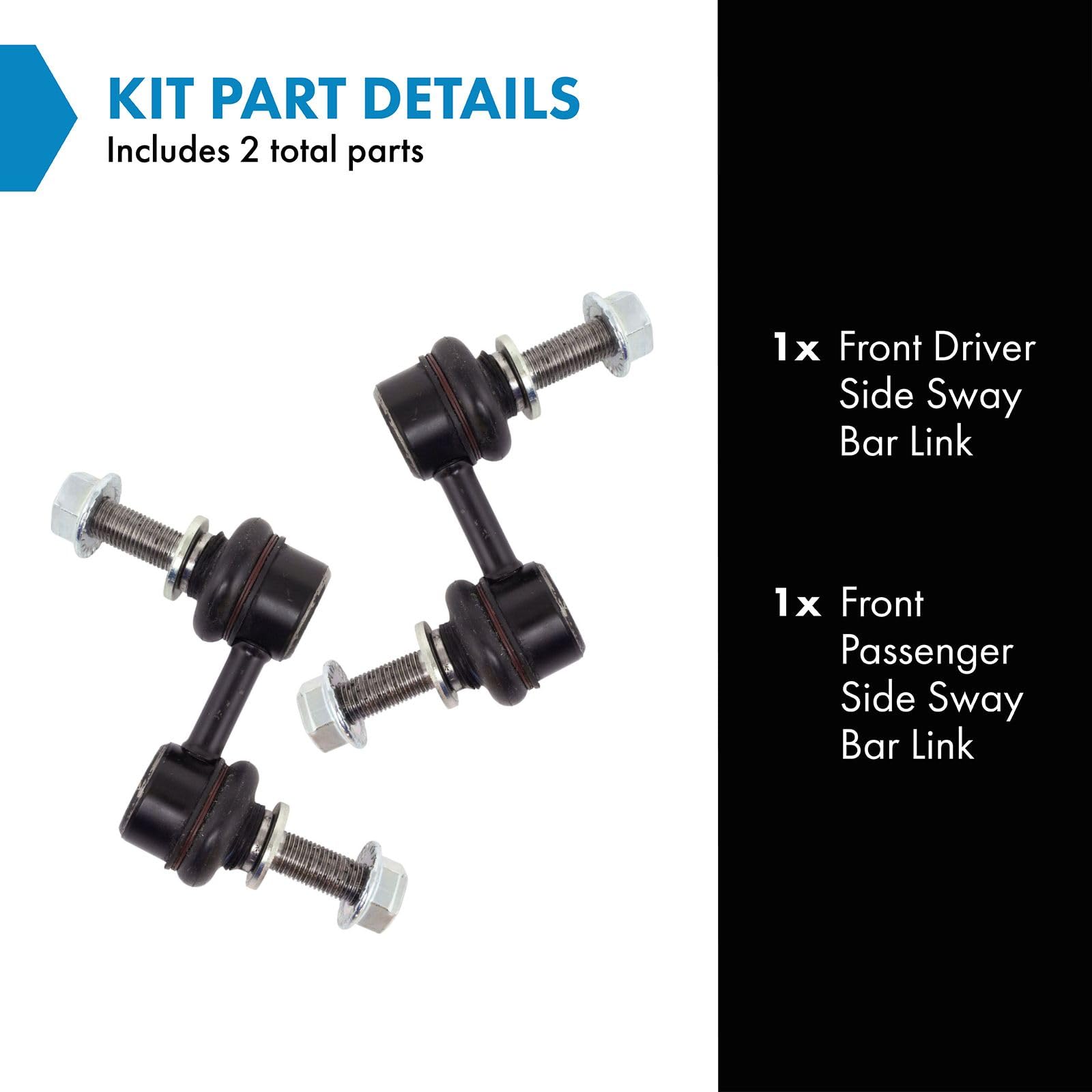 Trq Front Sway Bar Stabilizer Link Set Compatible With 2010-2014 Subaru Legacy
