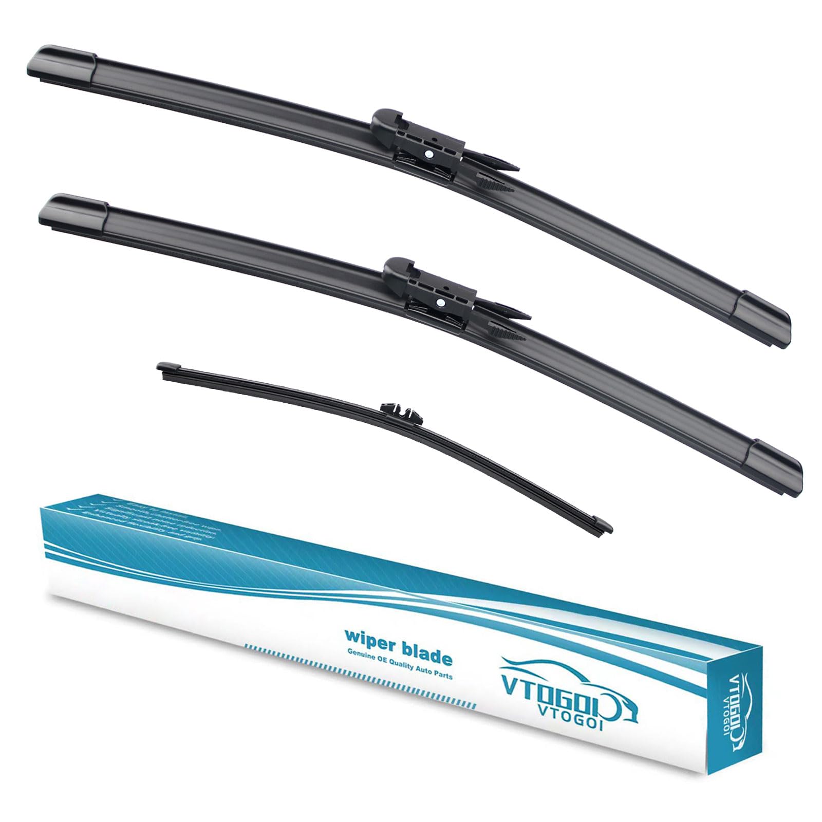 Vtogoi Wiper Blades With Rear Wiper Blades Set For Volvo Xc90 2007-2010,Automotive Replacement Windshield Wiper Blades, That Mee