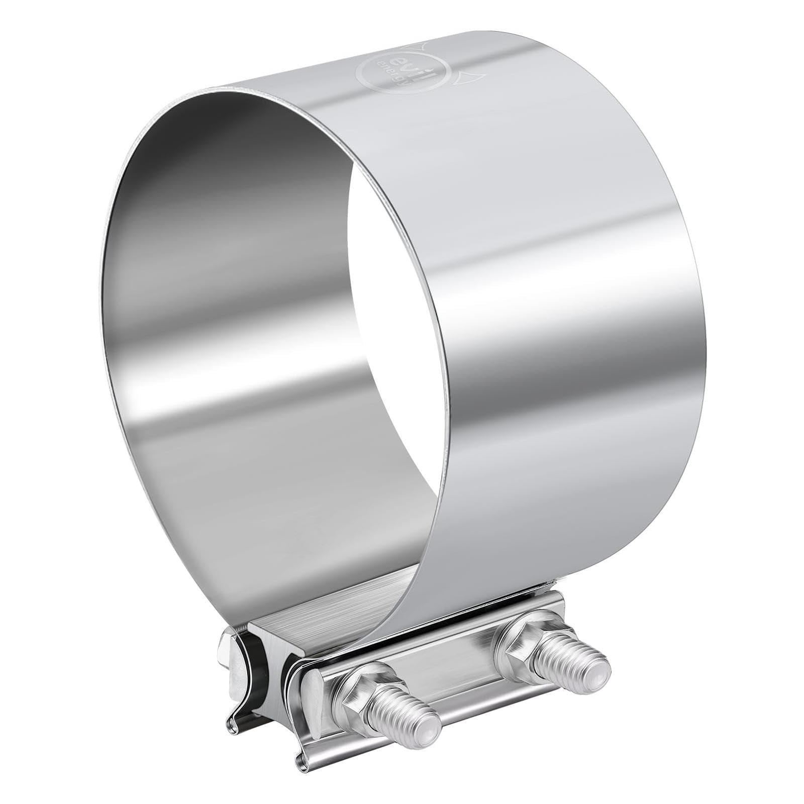 Evil Energy 5.0 Inch Exhaust Clamp,Butt Joint Band Clamp Sleeve Coupler Stainless Steel For Pipes,Mufflers,Catalytic Converters