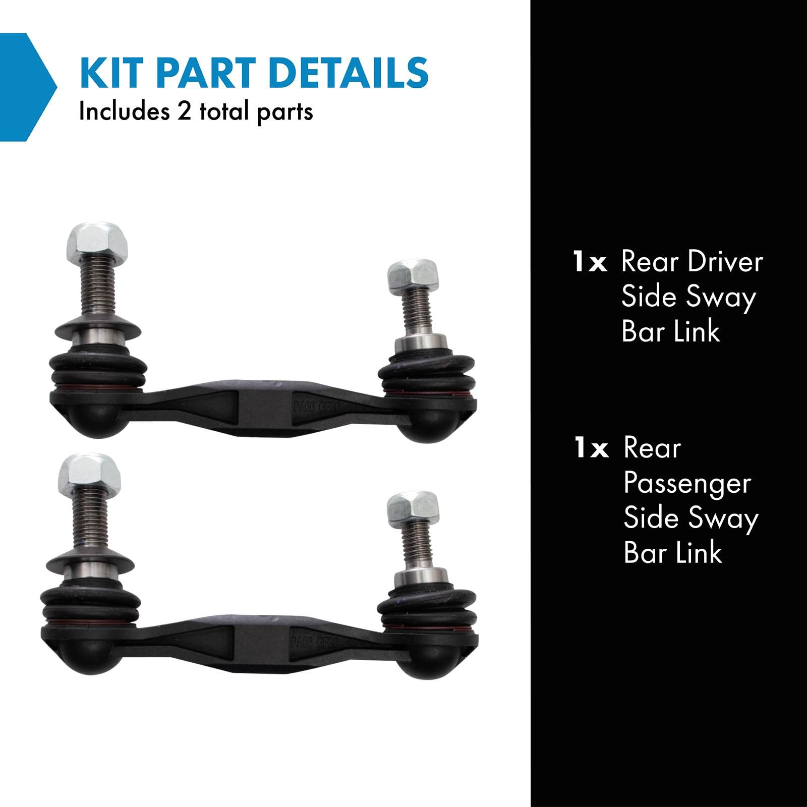 Trq Rear Sway Bar Link Set Compatible With 2010-2018 Bmw