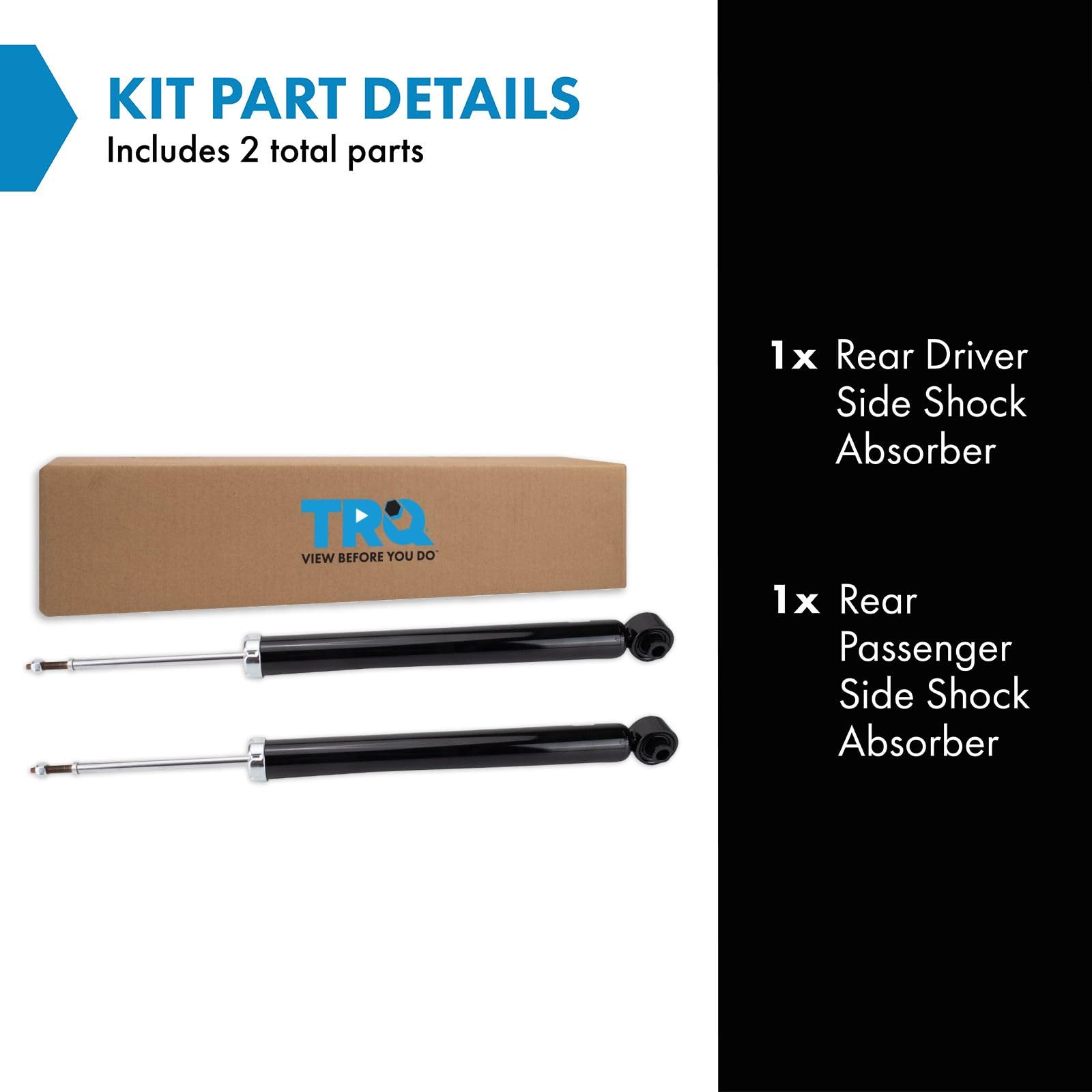 Trq Rear Shock Absorber Set Compatible With 2016-2019 Chevrolet Cruze Volt