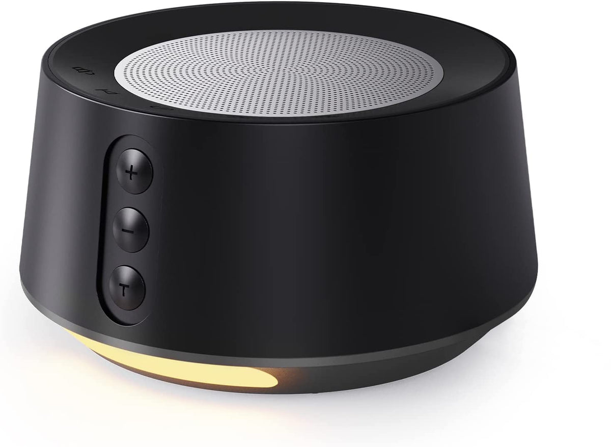 White Noise Machine,14 Soothing Sounds And Warm Night Light For Sleeping, 5 Timers And Memory Feature Plug In Sound Machine For