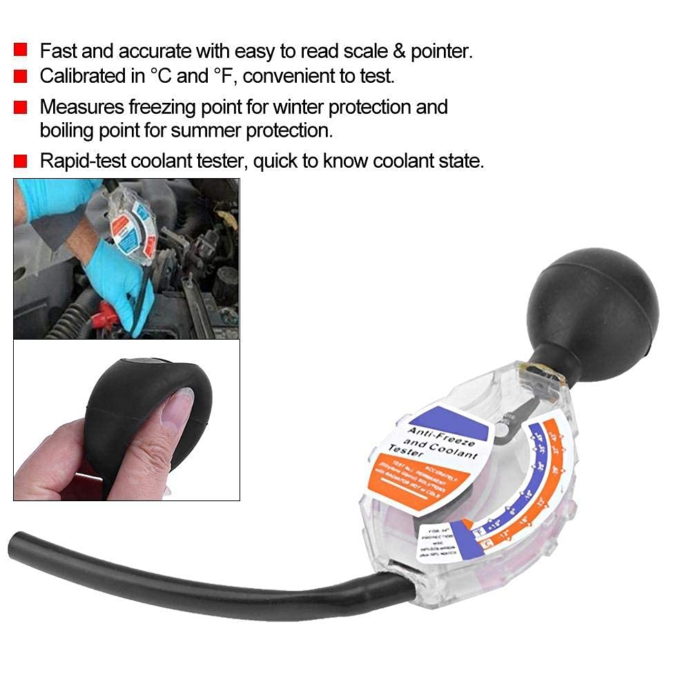 Coolant Tester Accessory,Automotive Antifreeze Tester for Coolant Hydrometer Tester