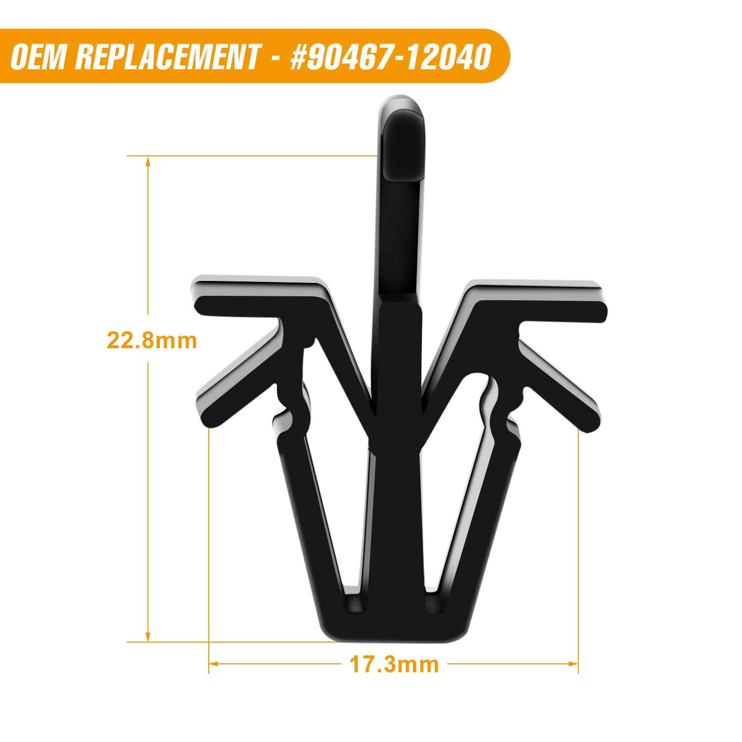Gooacc Grille Clip Retainers For Toyota Vehicles Tacoma Rav4 Pickup Truck 4Runner Camry Replaces 90467-12040 Interior Trim Panel