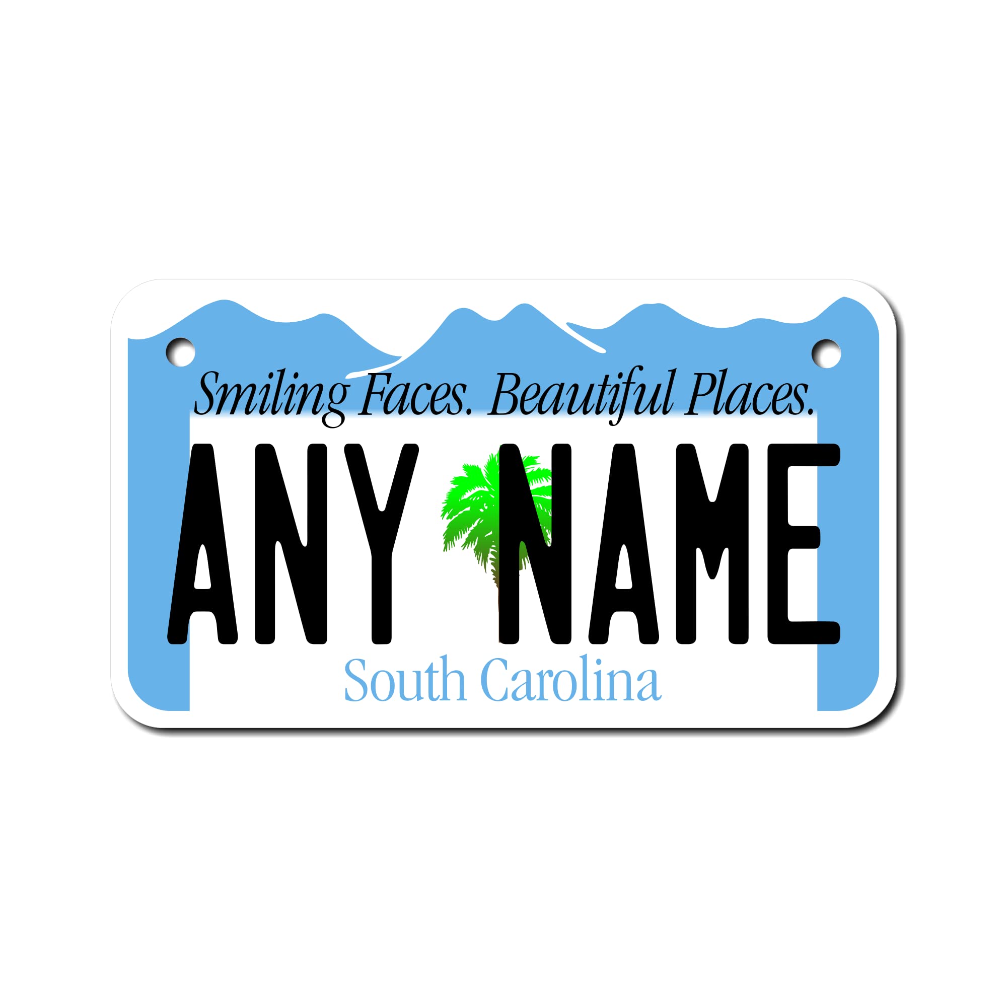Teamlogo - Personalized South Carolina License Plate - Custom Aluminum Name, Text, Number Plate - Customized Golf Cart Accessori