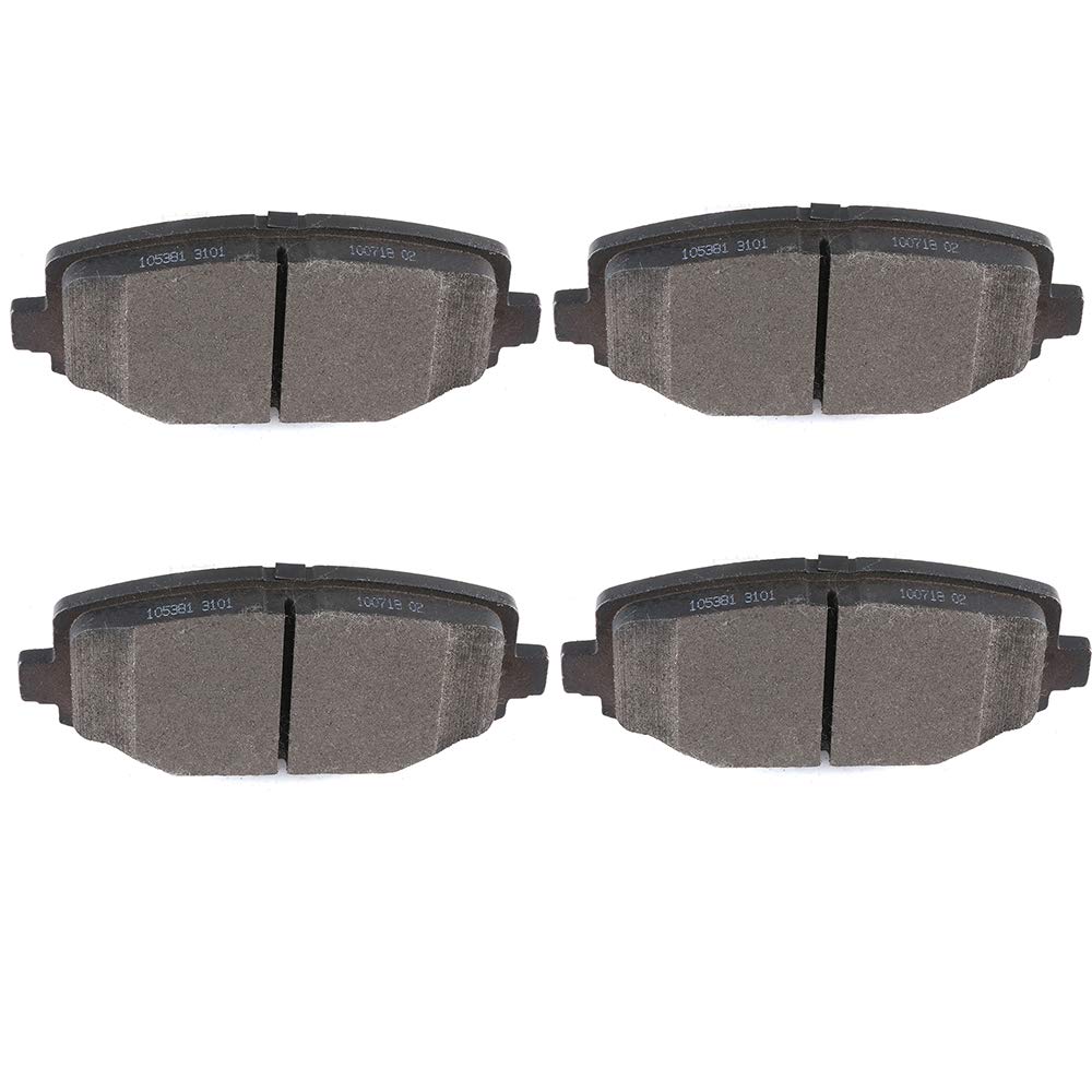 Cciyu D1596 Rear Ceramic Brake Pads Kits 4Pcs Fit For 12-16 For Chrysler Town & Country,12- For Dodge Grand Caravan,12-18 For Do