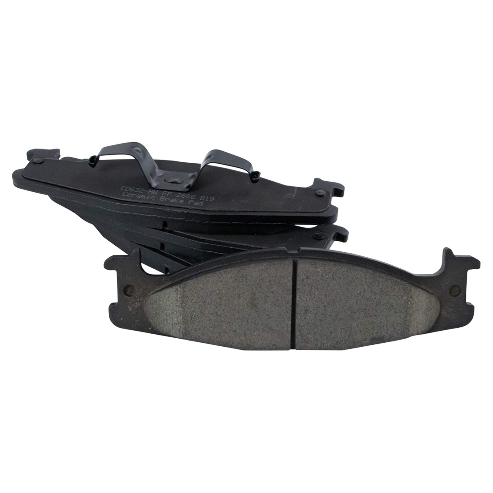 Trq Front Brake Pad & Rotor Kit Brake Pads Brake Rotor Ceramic Compatible With 2003 Ford E-150 E-150 Club Wagon 1994-2002 E-150