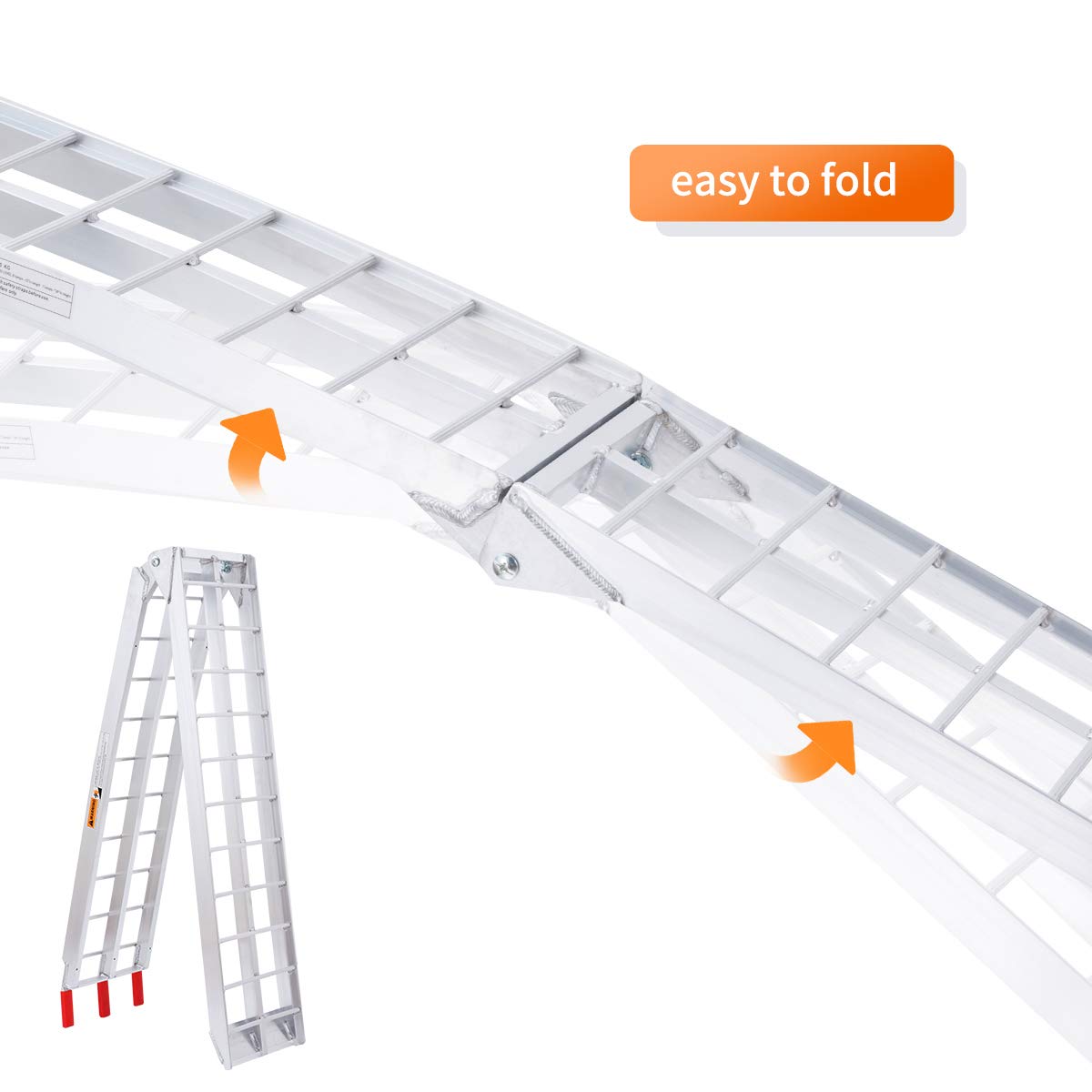 Vendav Motorcycle Ramp For Pickup Trucks 7.5Ft Folding Aluminum Dirt Bike Ramp,750 Lbs Capacity,Pc.