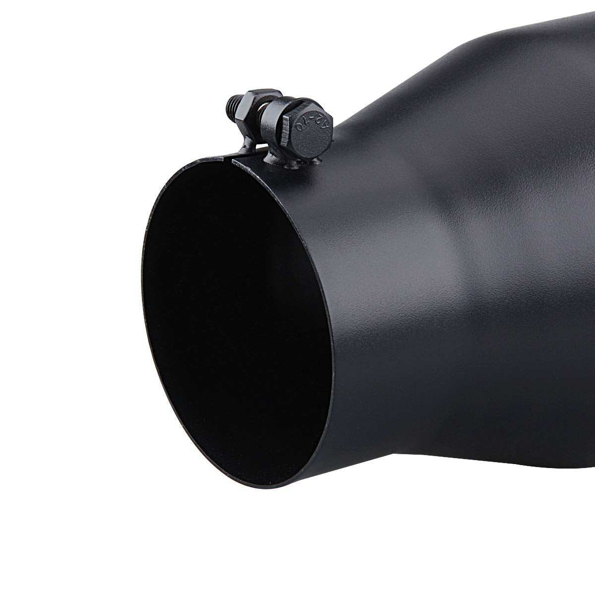 LCGP 4'' inlet Diesle Exhaust Tip, 6'' outlet, 12'' Long Truck Tailtip, Rolled Angel Design, Polished Finished
