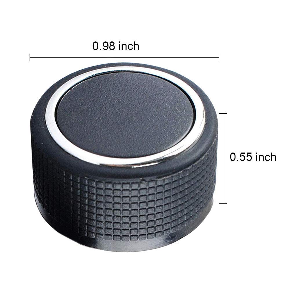 Rear Control Knobs Compatible With 2007-2013 Chevy Tahoe Chev-Rolet Silverado Gmc Acadia Sierra Escalade Buick Enclave Yukon Cadillac-Audio Volume Control Knob Replacements Gm 22912547