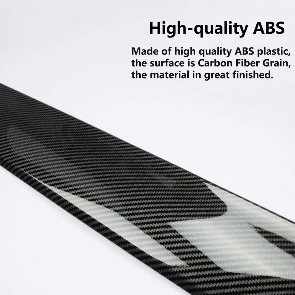 Justautotrim 2Pcs/Set Carbon Fiber Look Central Control Dashboard Panel Trim For Tesla Model 3 Model Y 2017-2023