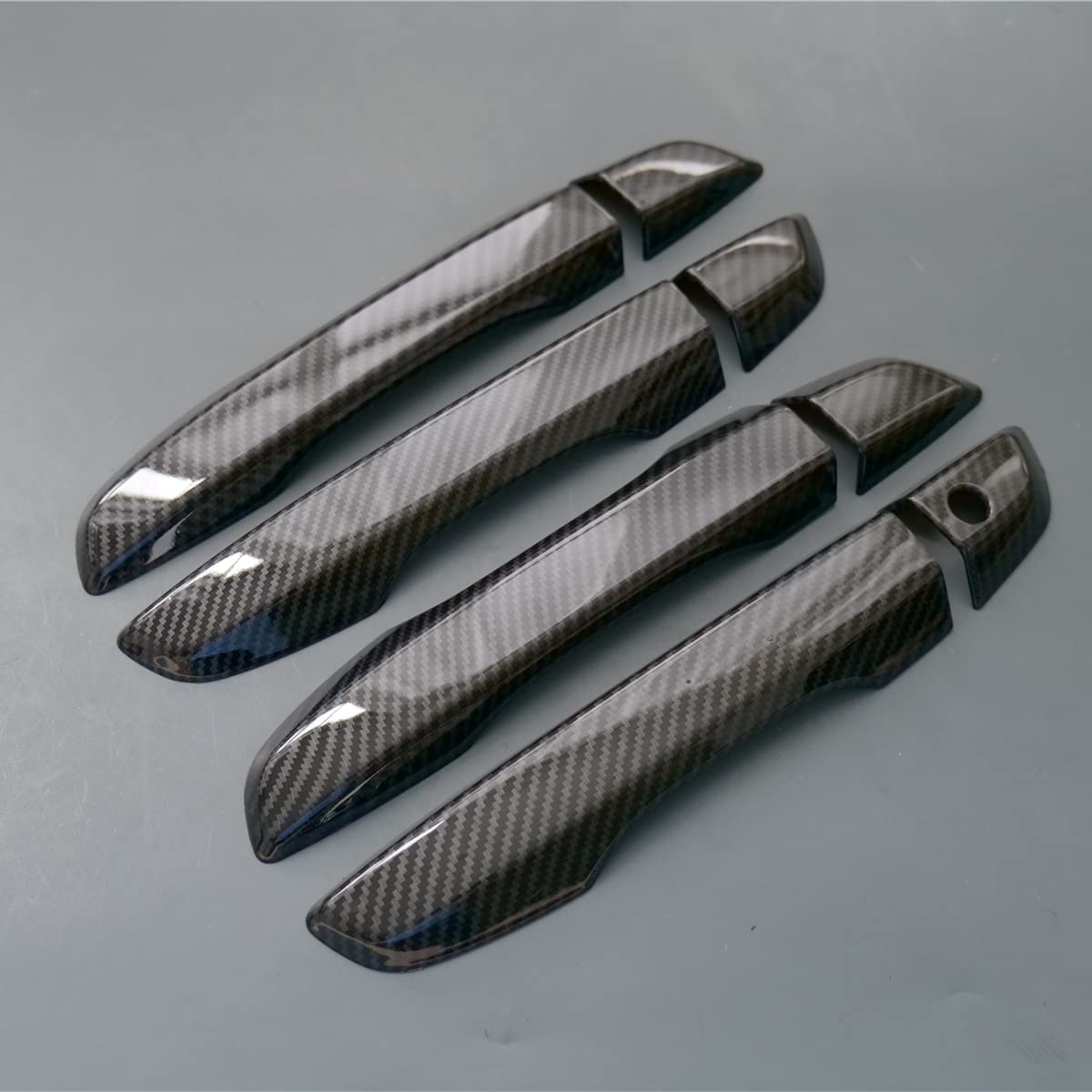 Door Handle Cover Trim For Honda Civic 2016 2017 2018 2019 2020(Carbon Fiber No Keyless Holes)