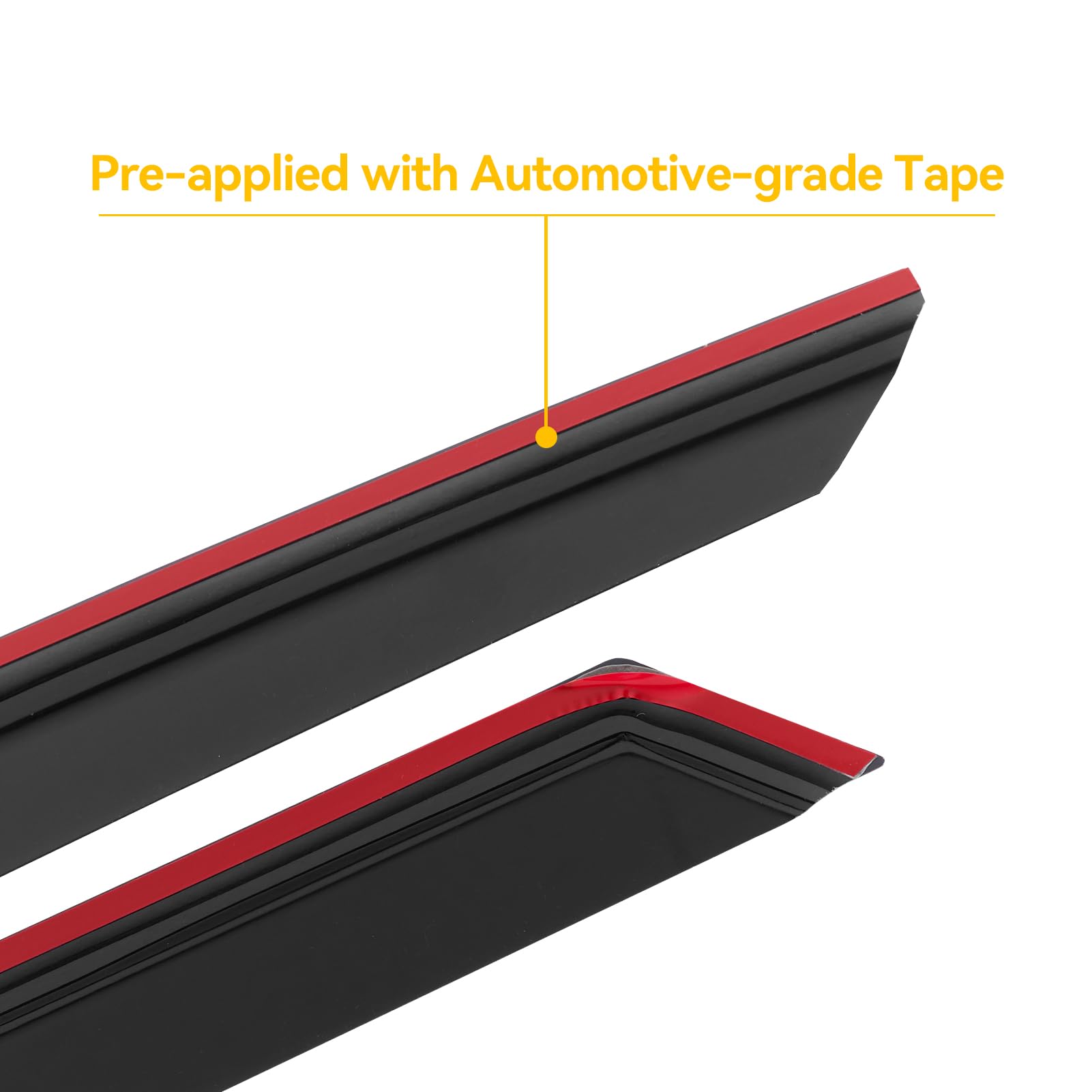 Cxdar Window Rain Guards Visors For 2004 2005 2006 Toyota Tundra Crew Cab, Out-Channel Window Vent Wind Shades Shield Deflectors