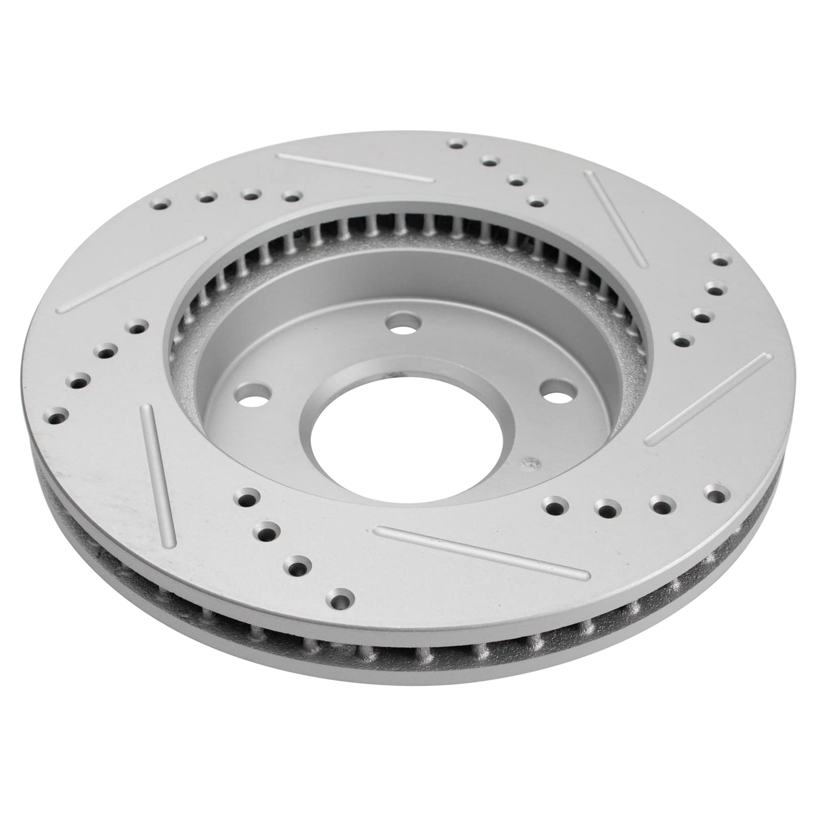 Trq Performance Brake Rotor Drilled & Slotted G-Coated Front Or Rear