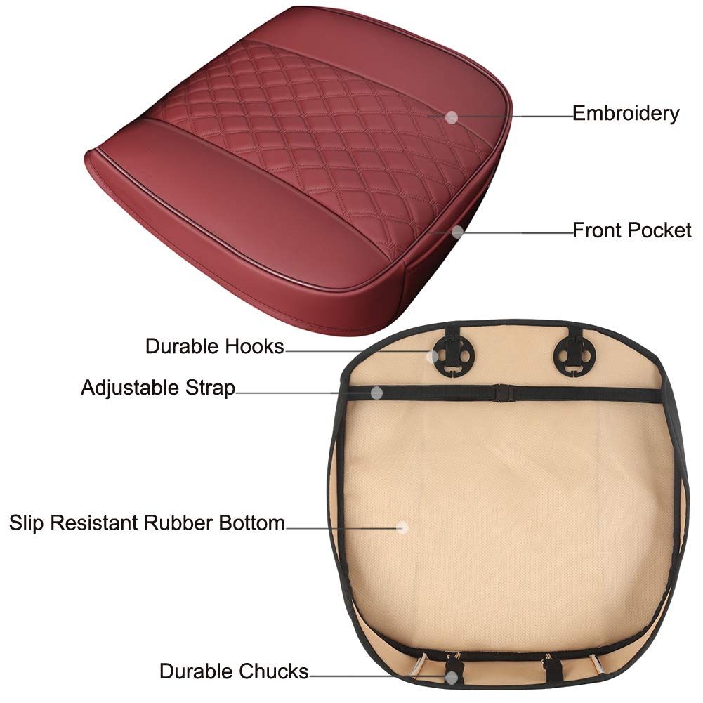 Black Panther 1 Piece Pu Car Seat Cover Front Seat Protector Compatible With 90% Vehicles,Embroidery,Anti-Slip & Full Wrapping B