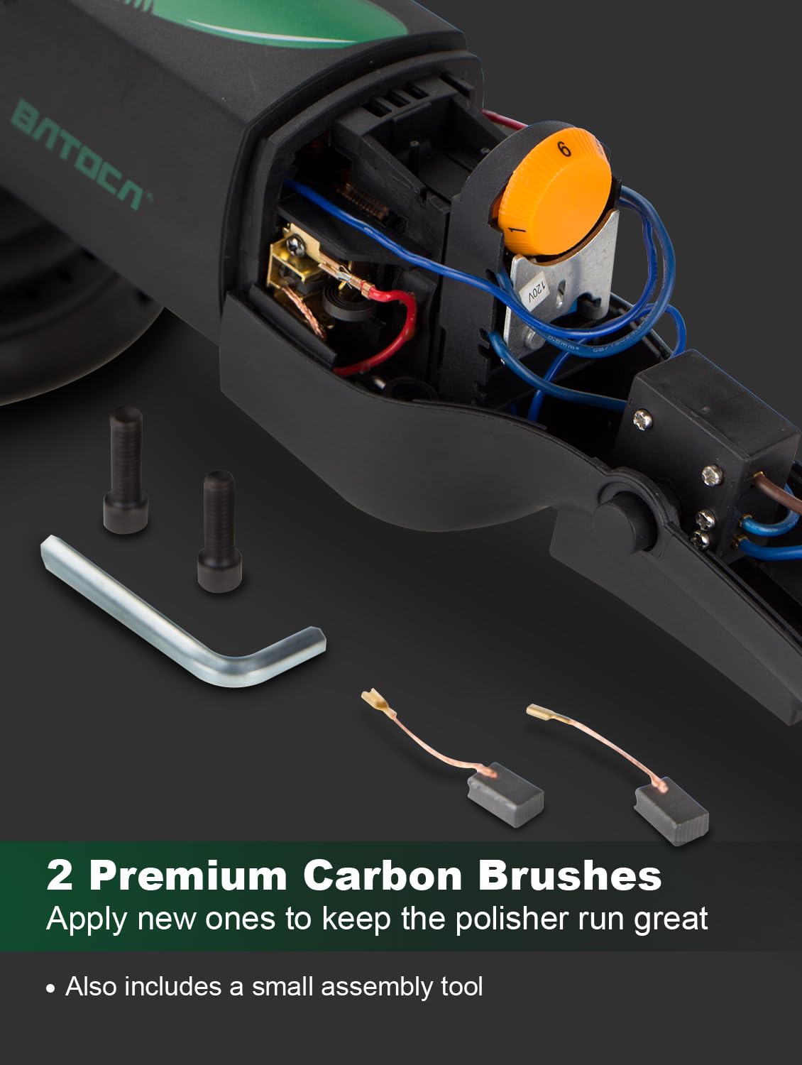 Batoca Dual Action Polisher, Auto Buffers And Polishers, Da Buffer For Car Detailing, 6 Inches And 700W Random Orbital,6 Variable Speed With Polishing Pads For Waxing,Buffing,Sanding