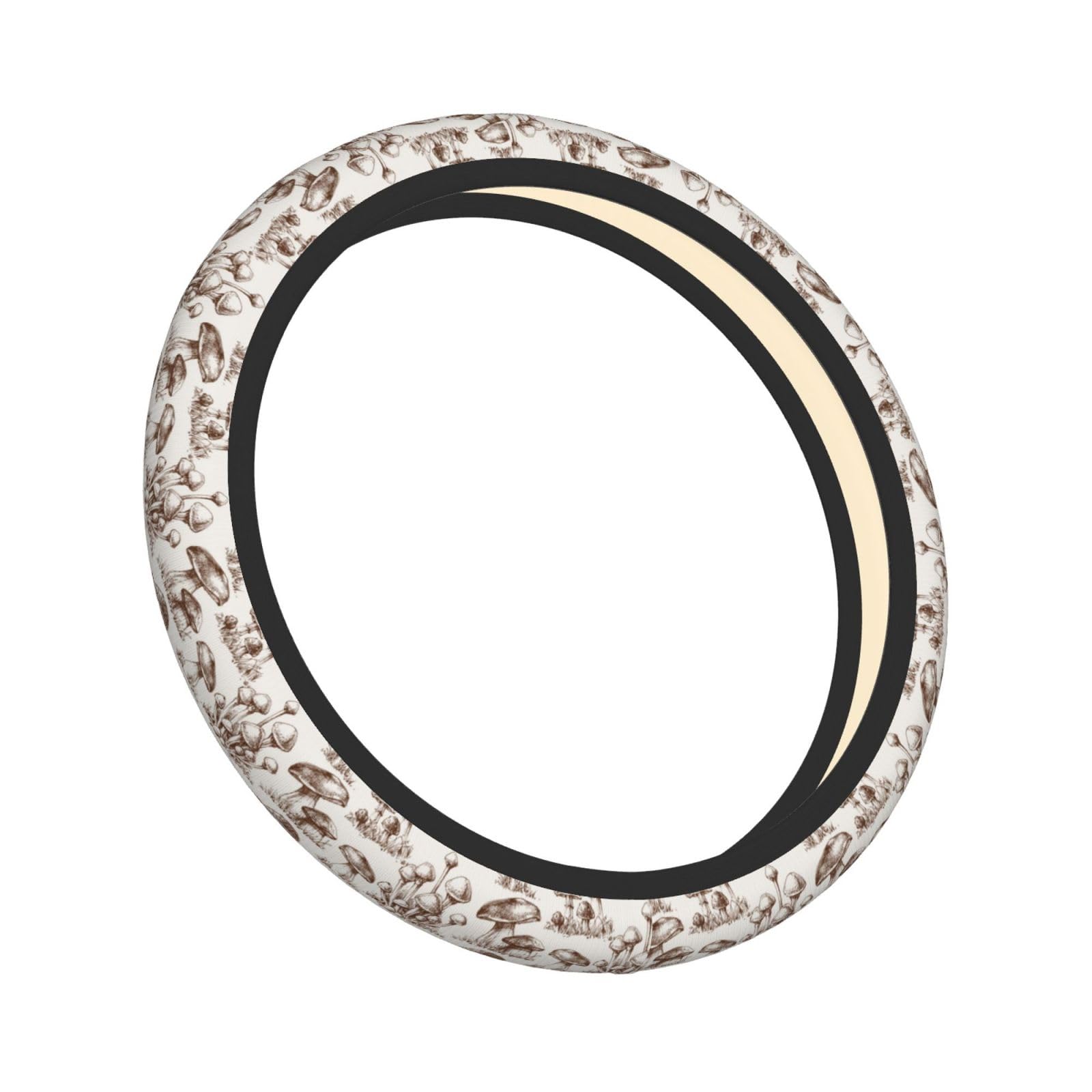 Vintage Mushroom Steering Wheel Cover for Women Men Girls Car Accessories Decor Anti-Slip Neoprene Auto Steering Wheel Covers Pr