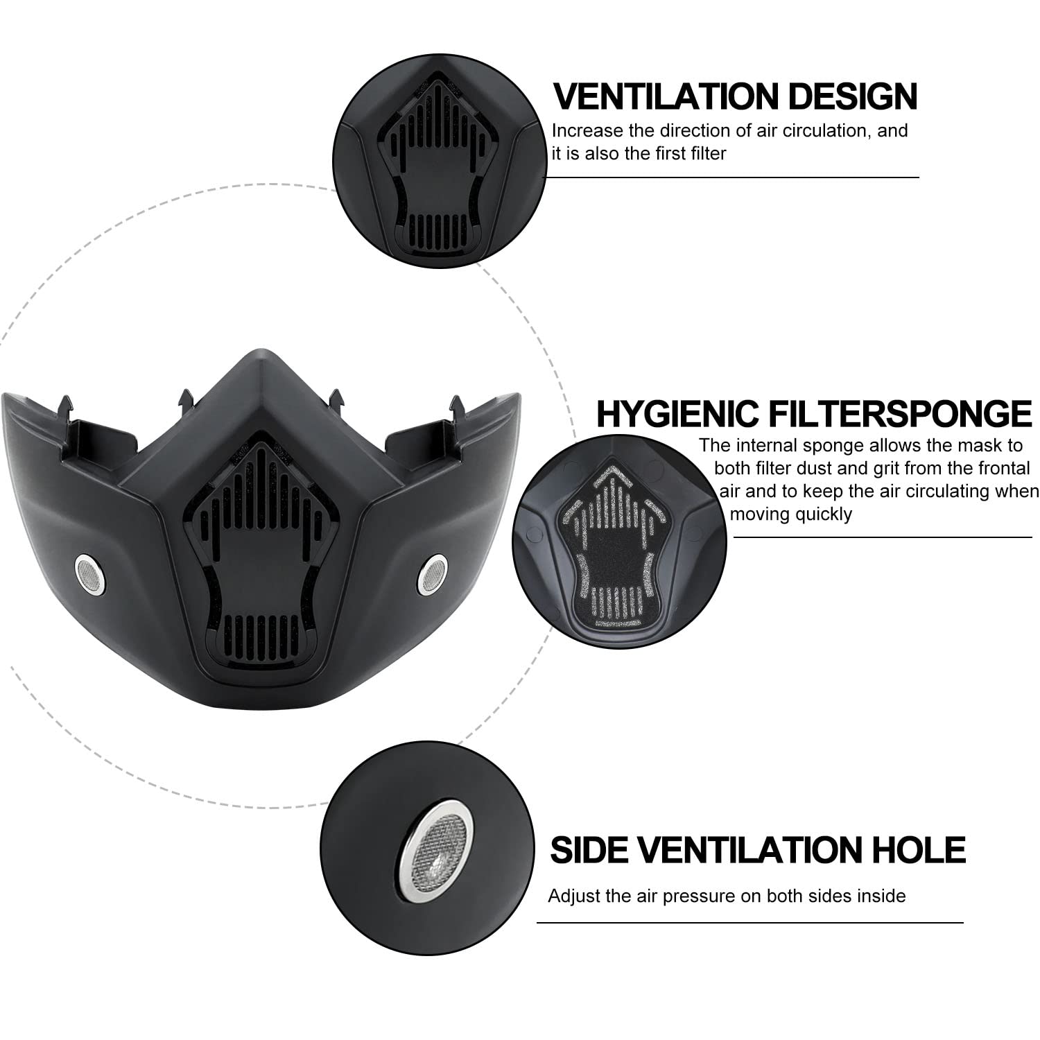 SPOSUNE Motorcycle Goggles Detachable Face Mask, ATV Dirt Bike Paintball Goggle Anti-Scratch UV400 Eyewear for Men Women