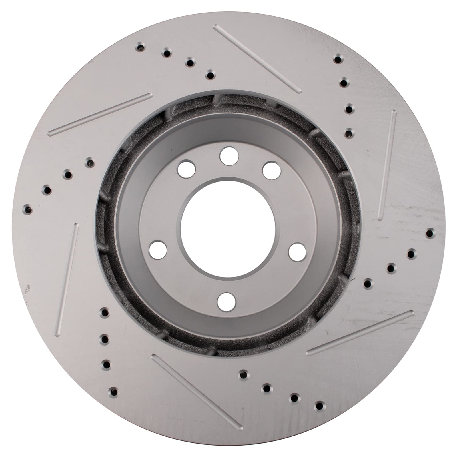 Trq Front Performance Brake Rotors Set Premium G-Coated Cross Drilled & Slotted Compatible With 2007-2015 Audi Q7 2003-2013 Pors