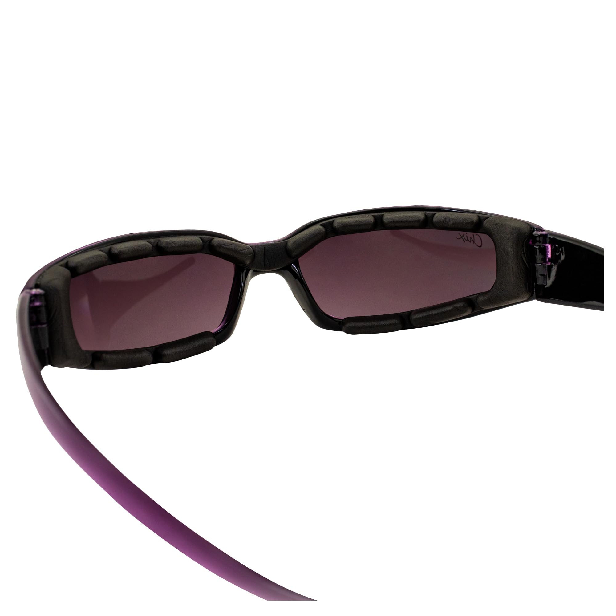 Pacific Coast Chix Rally Grey Gradient/Purple Padded Motorcycle Glasses