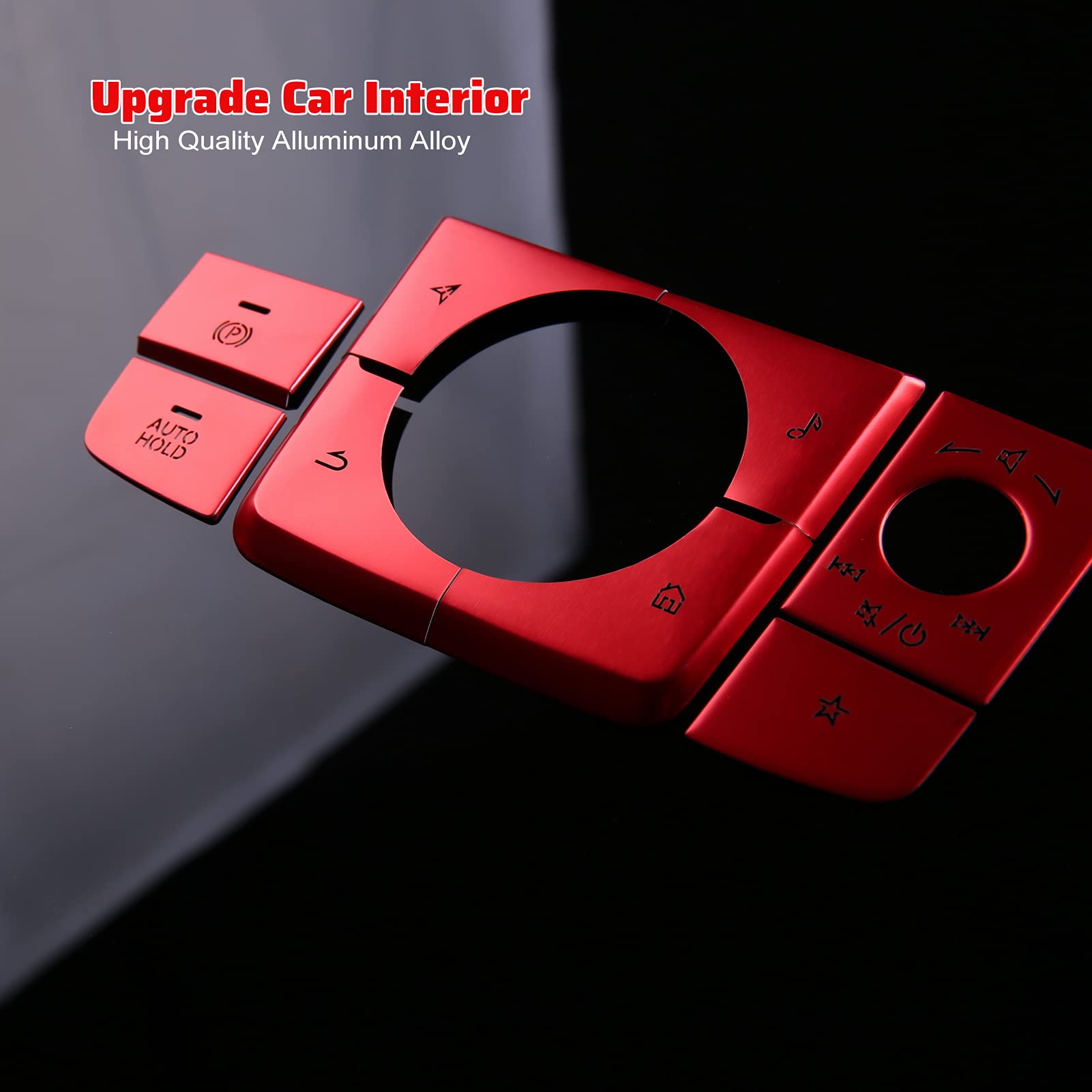 ANFOKAS for Mazda 3 CX-30 CX-50 Car Center Console Cover Gear Panel Gear Shift Knob Button Cover Trims Sporty Auto Interior Acce