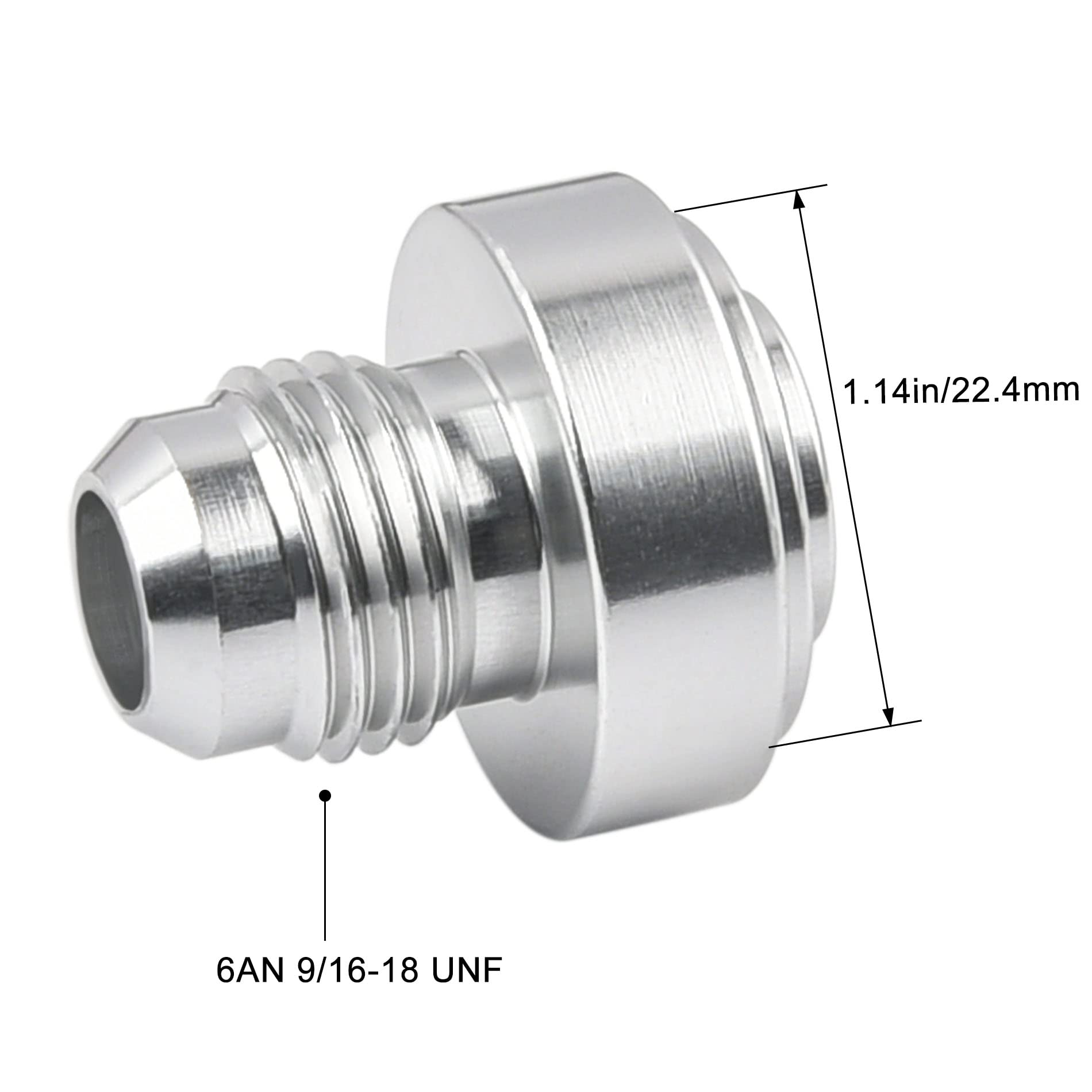 EVIL ENERGY 6AN Male Weld on Bung Fitting Aluminum 2PCS