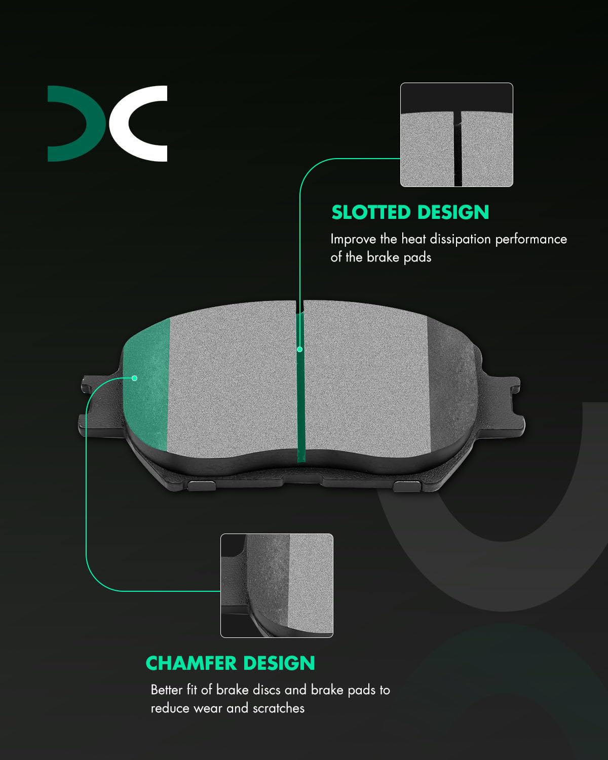 Scitoo D828 D908 Front Rear Brake Pads Sets Fit For Toyota For Camry 2002 2003 2004 2005 2006