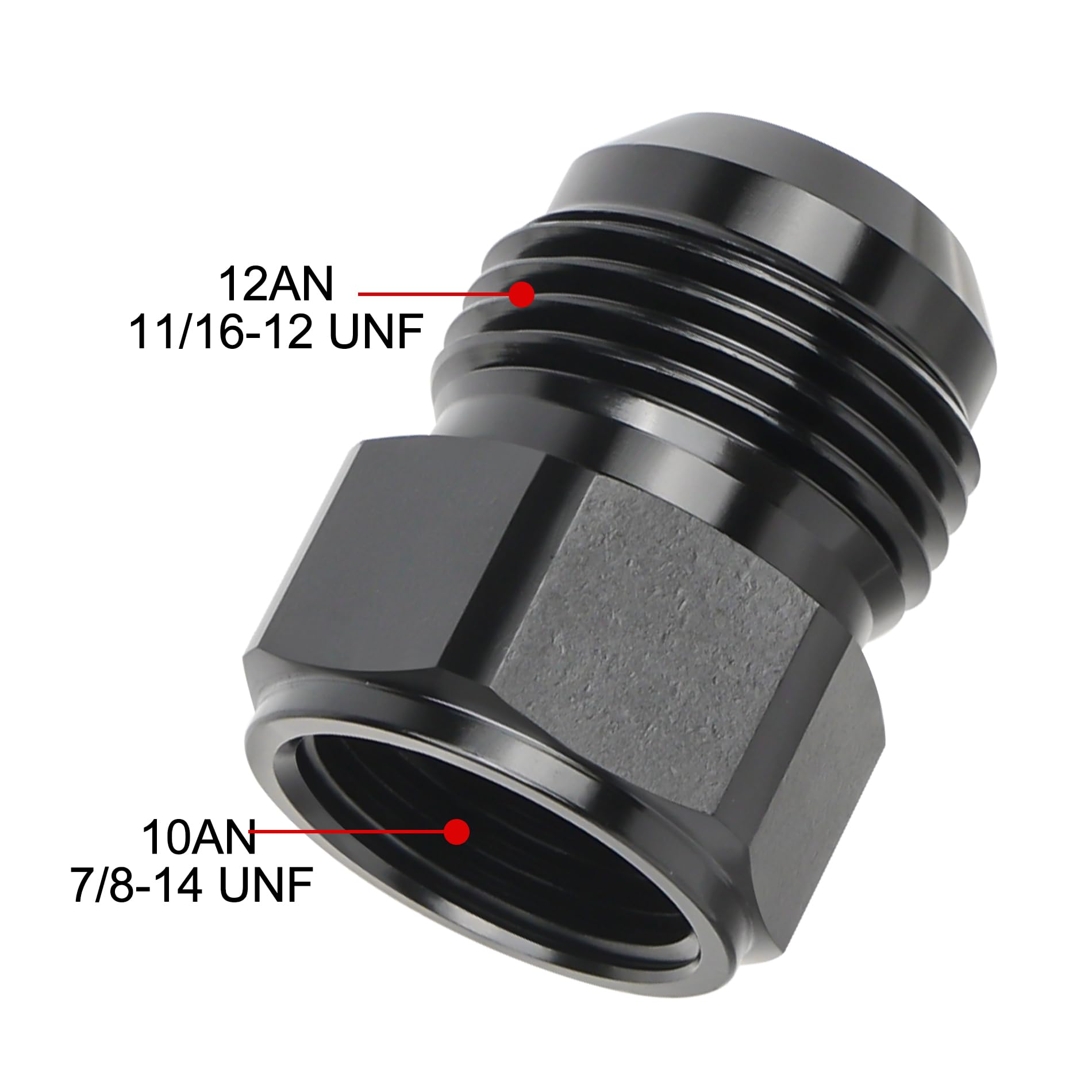 EVIL ENERGY 10AN Female to 12AN Male Falre Reducer Expander Adapter Fitting 2Pcs