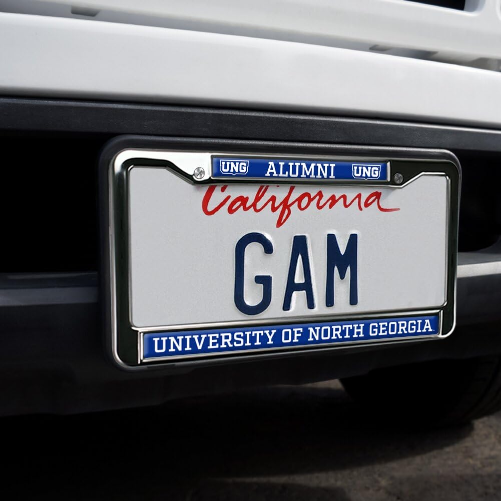 GRAPHICS & MORE Metal License Plate Frame - University of North Georgia Alumni, North Georgia Nighthawks Color, Full Size Standard