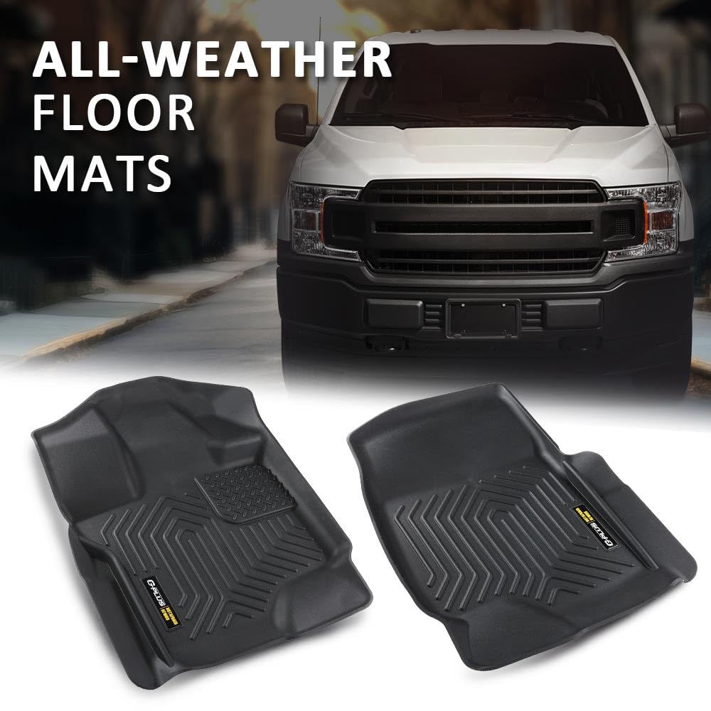 G-PLUS Floor Mats Cargo Liner Compatible with Ford F150 Super Crew 2015-2025(Fit 22-24 Lightning Models) All Weather Full Cover
