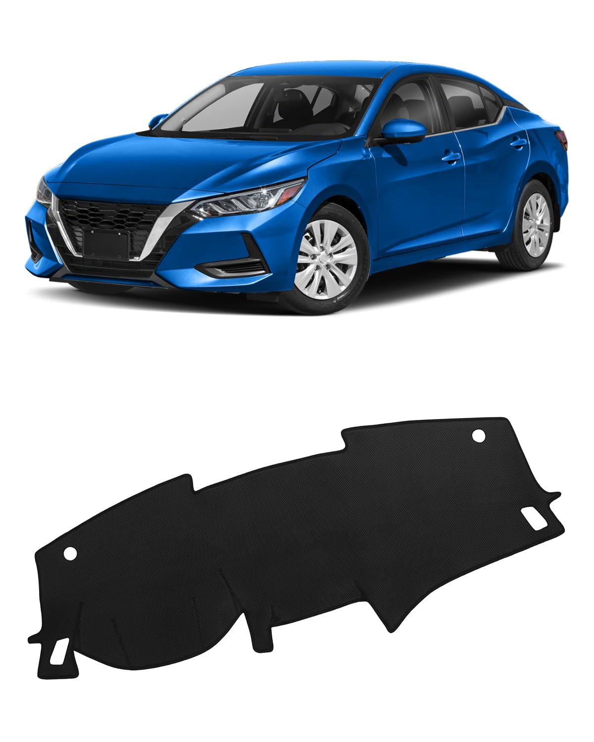 Fiilines Dash Cover For Nissan Sentra 2020-2025(S/Sv/Sr), Dashboard Mat Cover Sunshade Nonslip Mesh Protector No Glare Black