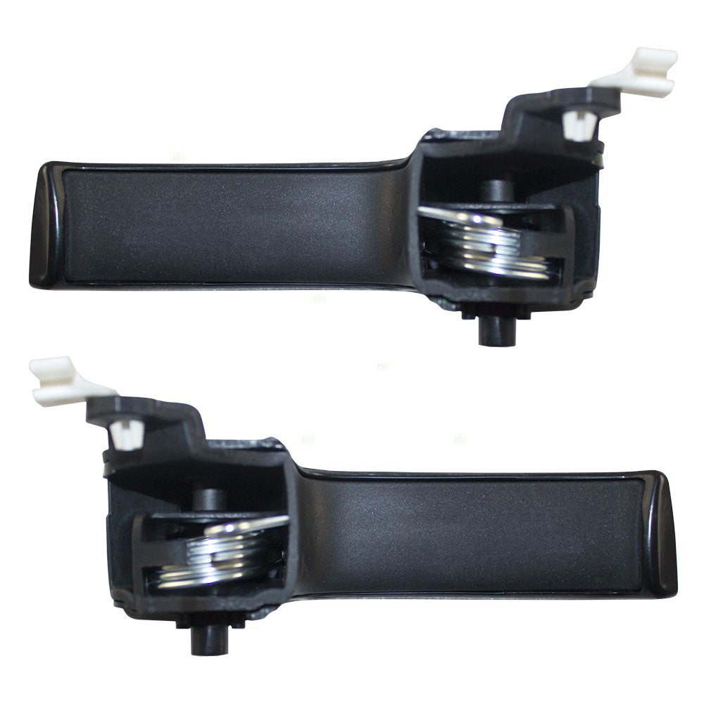 Autoandart Brock Replacement Pair Set Inside Interior Front Black Textured Door Handles Compatible With & Pickup Truck 68044819A