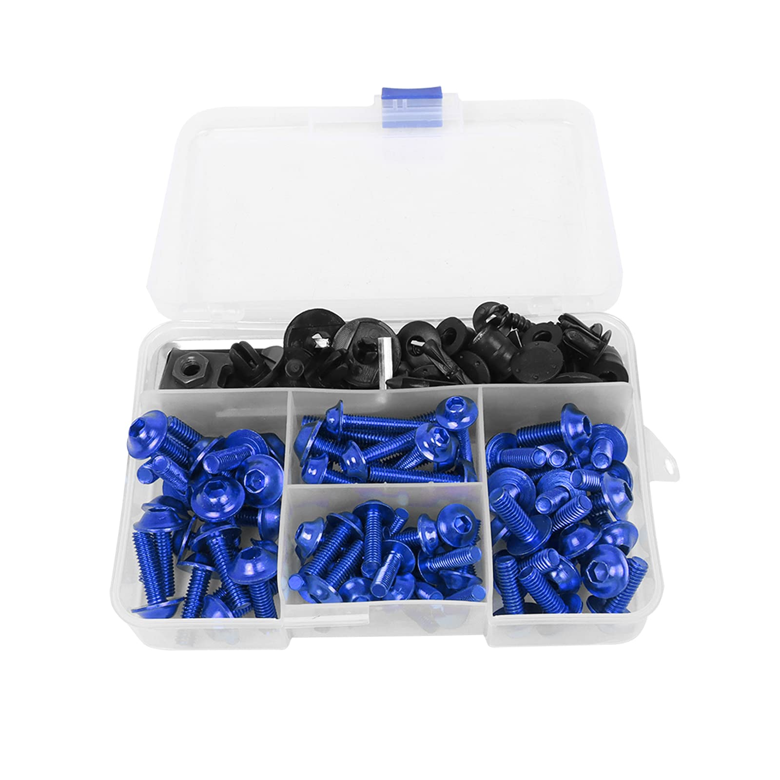 Worldmotop Fairing Bolt Kit Screws Fasteners Universal Compatible with Yamaha Honda Kawasaki Suzuki BMW,Fairing Bolt Kits Metric